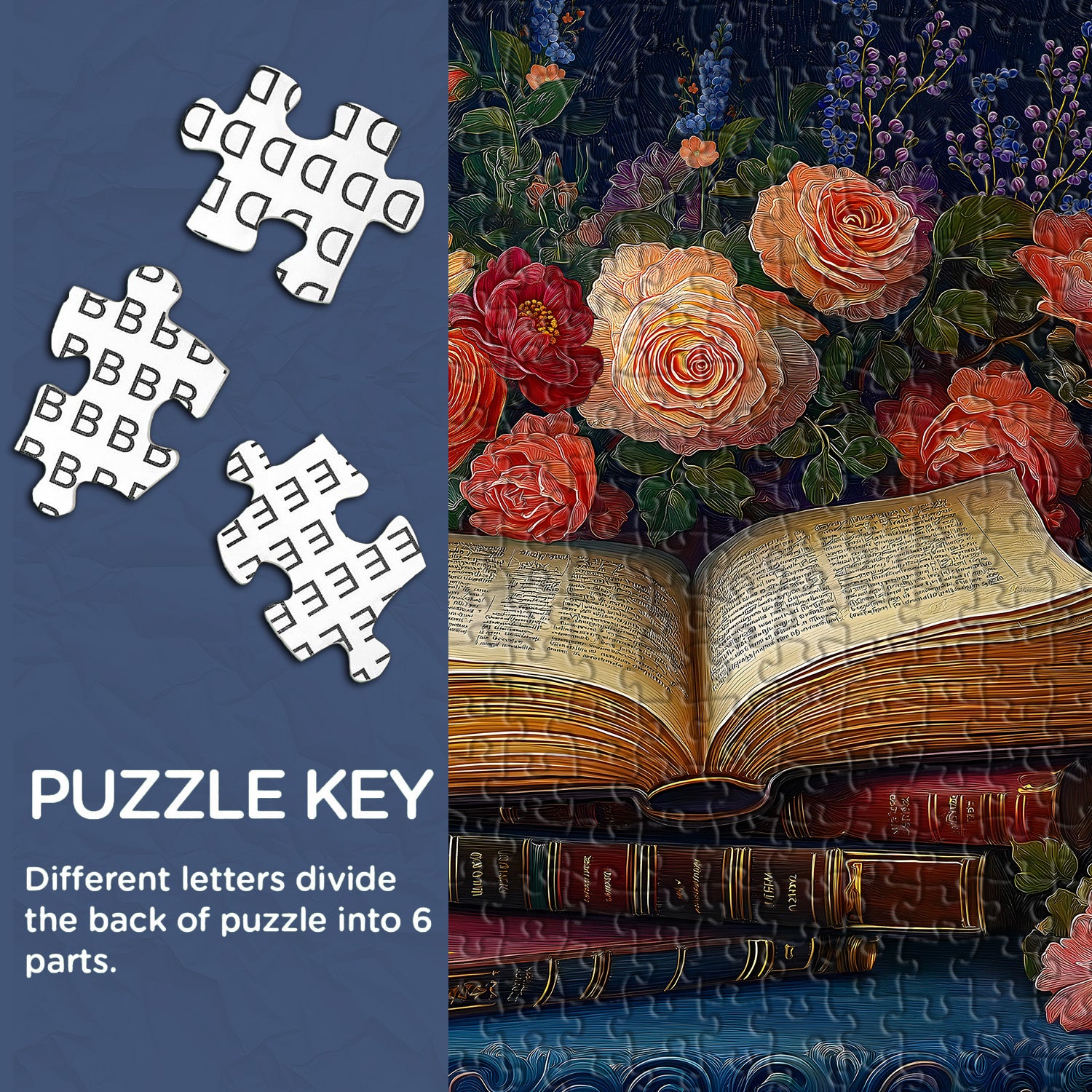 Libri e fiori puzzle puzzle 1000 pezzi