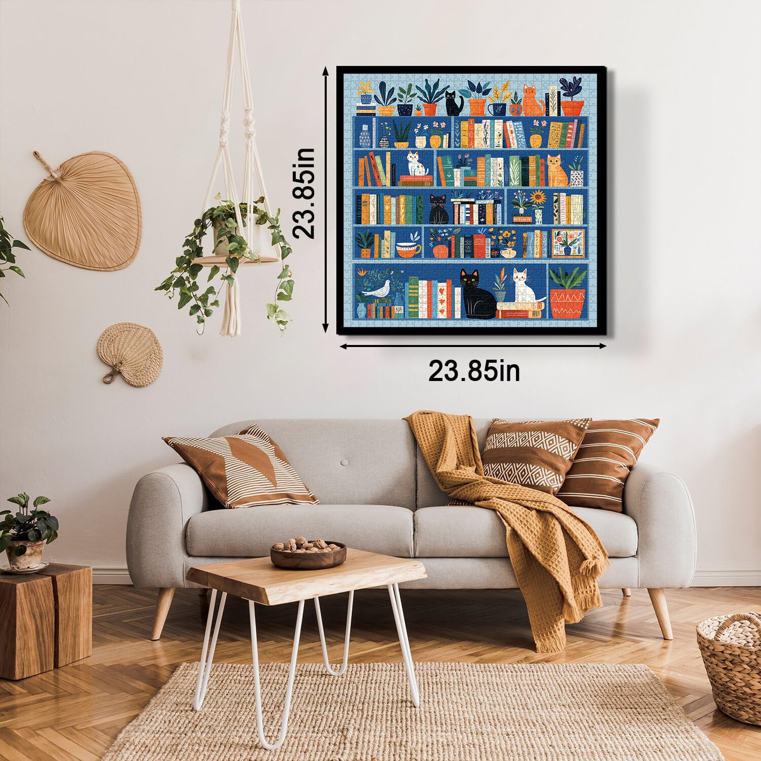 Cat Bookshelf puzzle puzzle 1000 pezzi