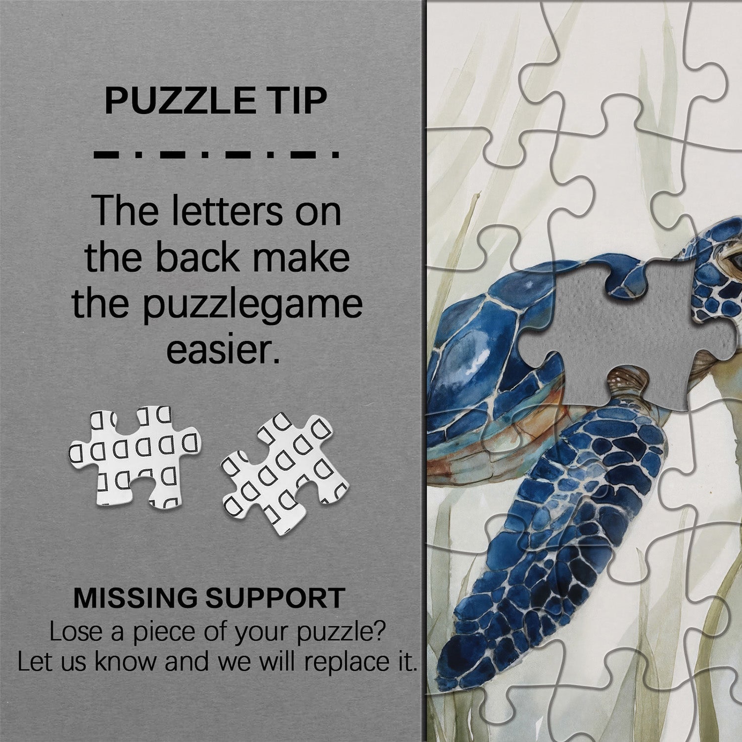 Seagrass Turtle Jigsaw Puzzle 1000 Pieces