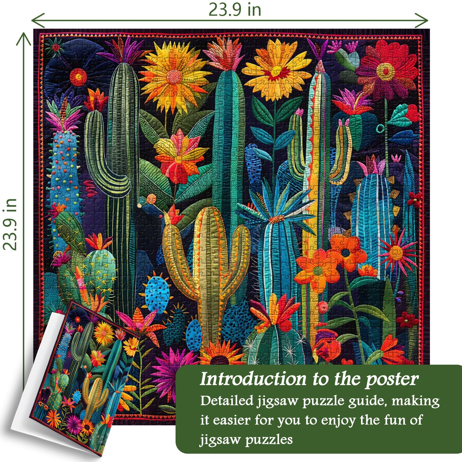 Patchwork cactus puzzle puzzle 1000 pezzi