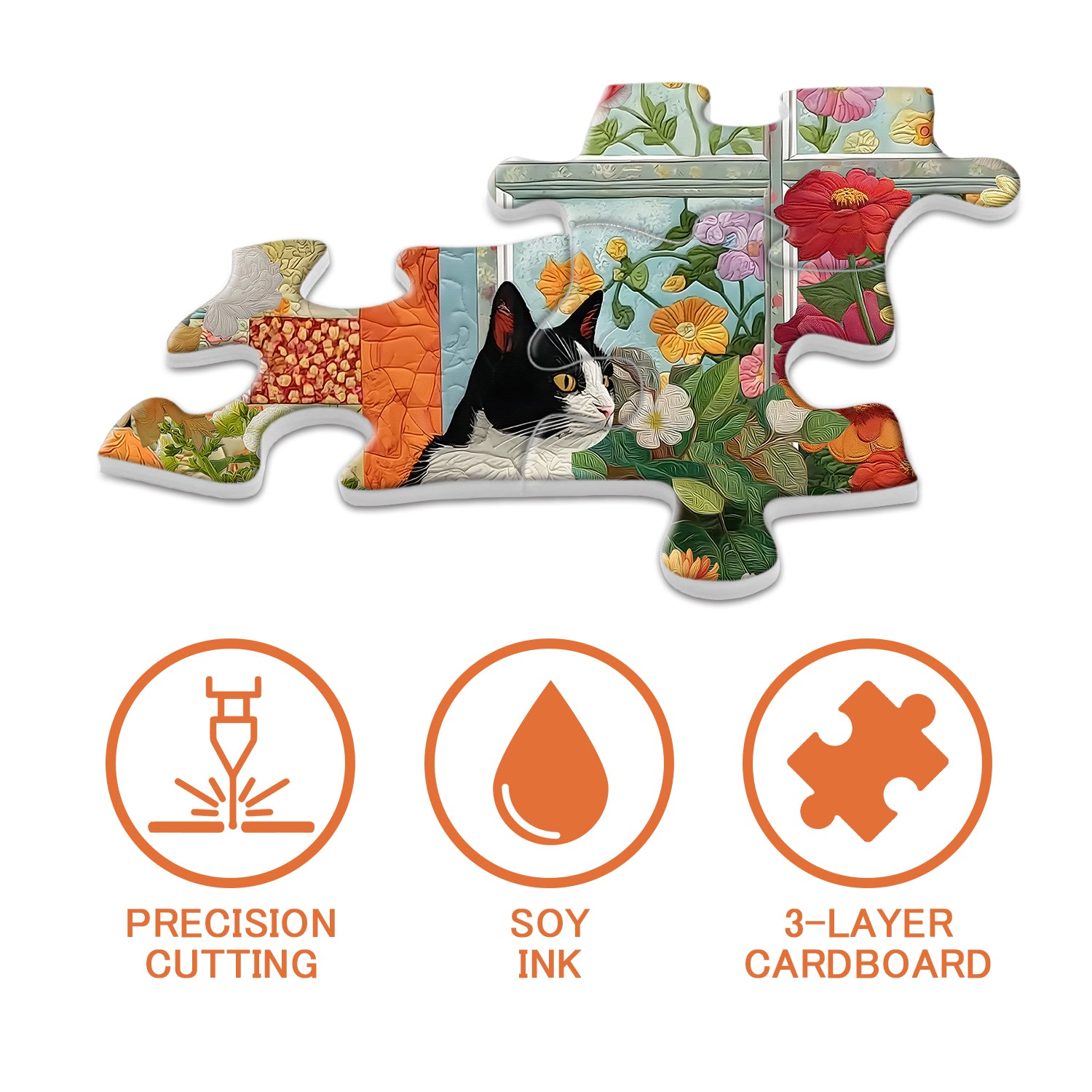 Pun puzzle per gatti trapuntato 1000 pezzi