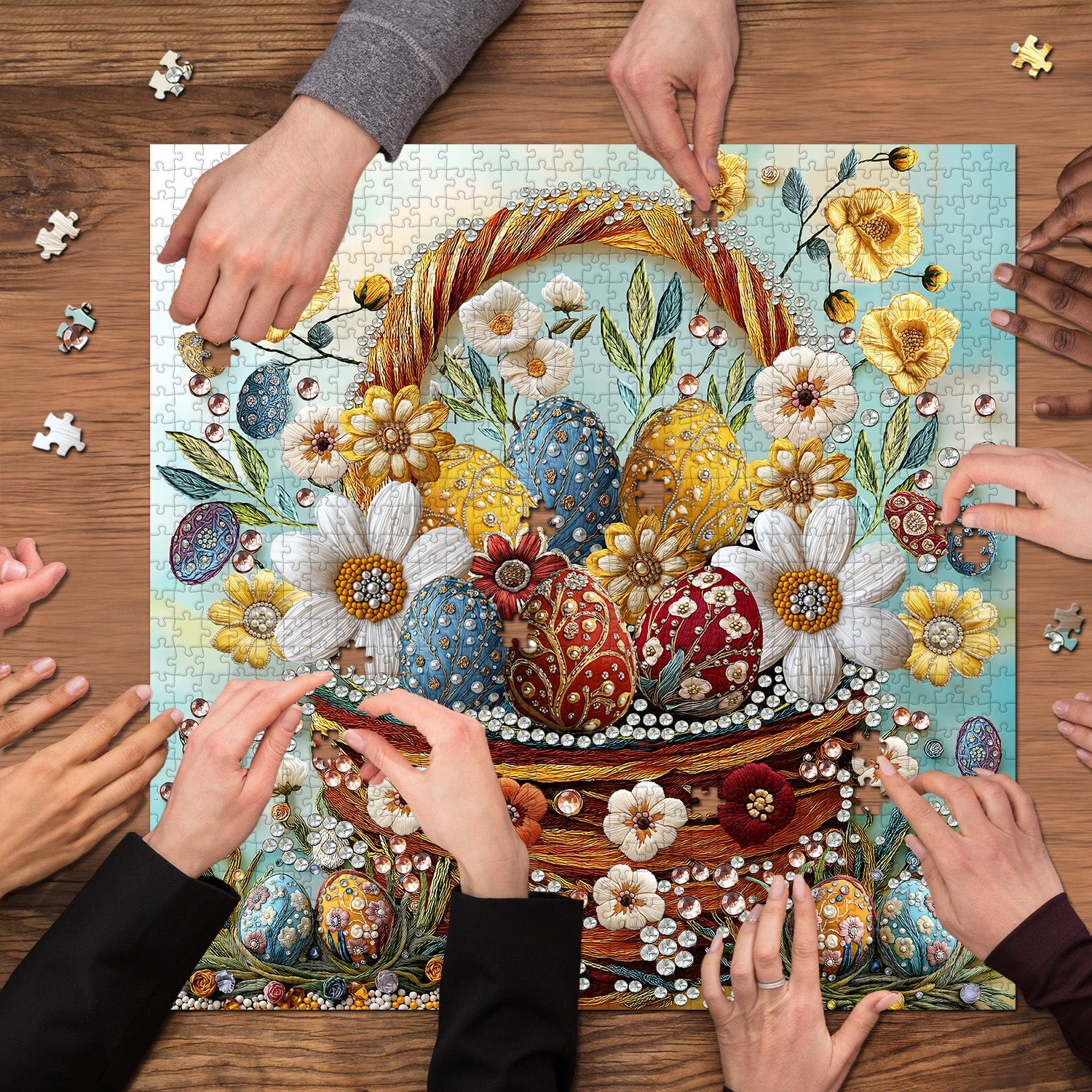 Puzzle cesto di uova di pasquo 1000 pezzi