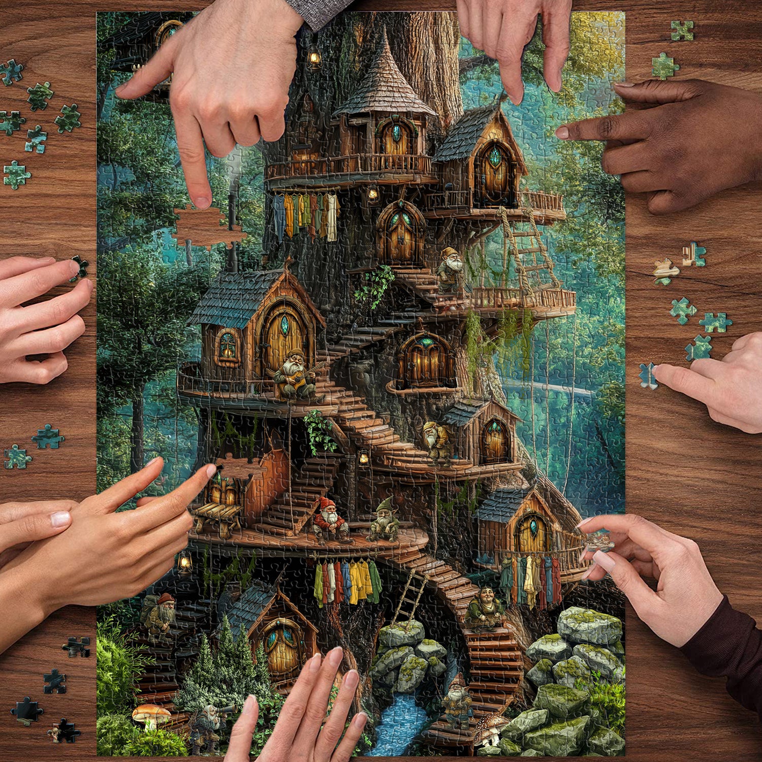 Foresta gnome puzzle puzzle 1000 pezzi