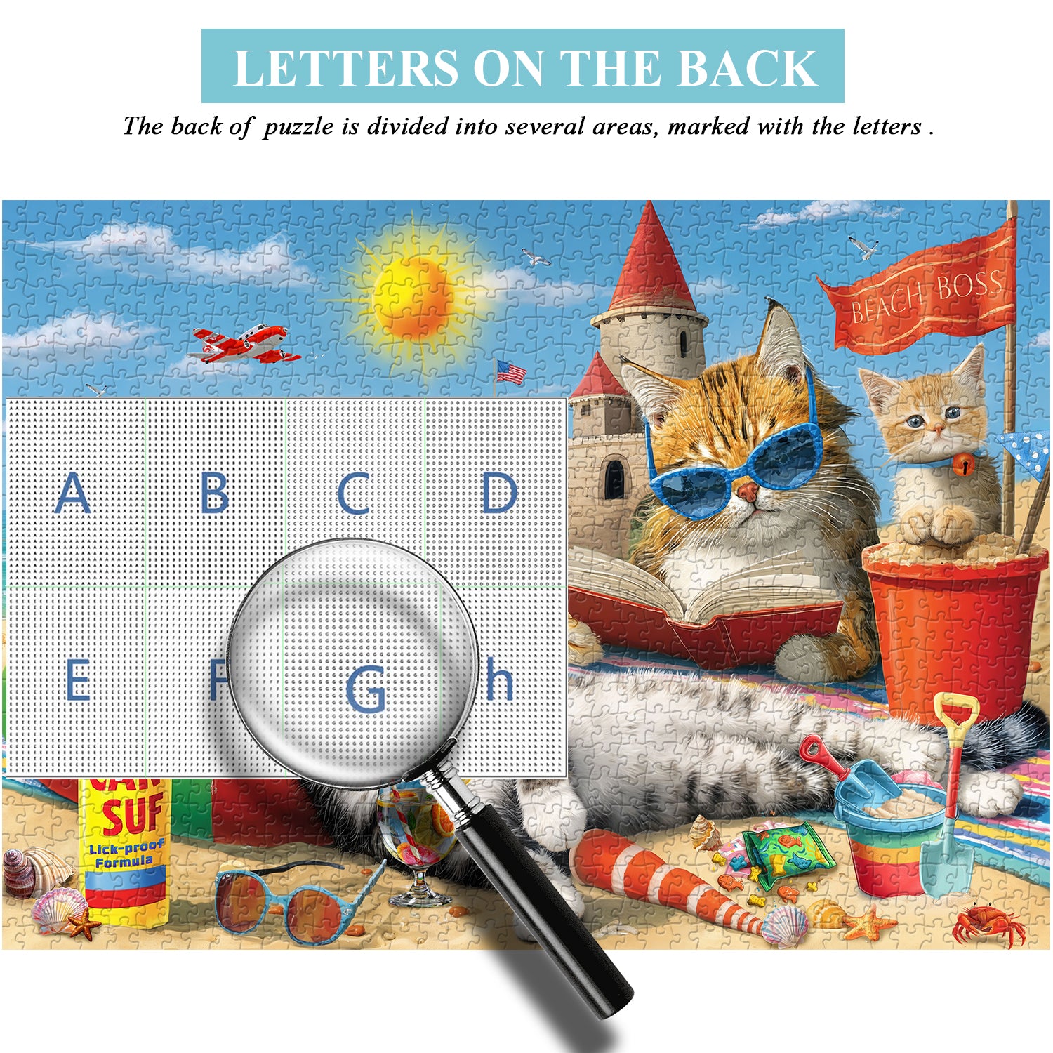 Beach Cat Party Jigsaw Puzzle 1000 pezzi