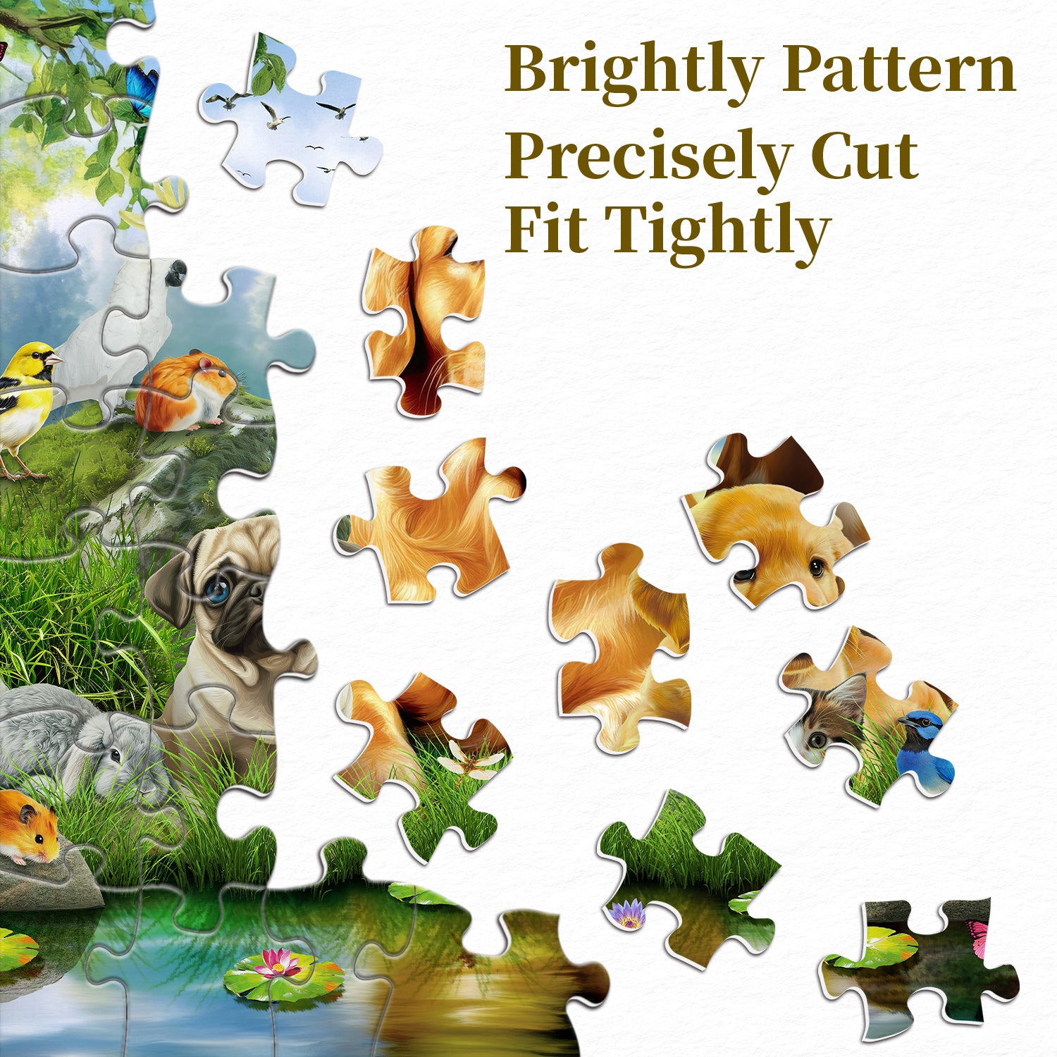 Pezzi del puzzle di jigsaw di gioia estiva 1000