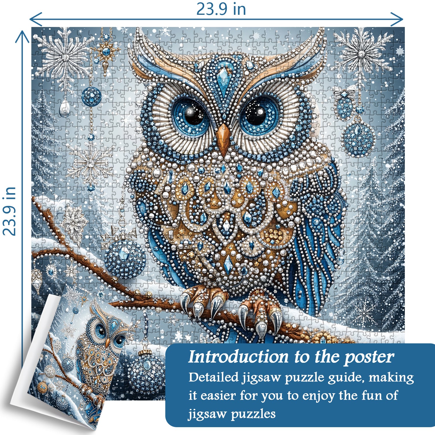Puzzle puzzle di gufo invernale 1000 pezzi