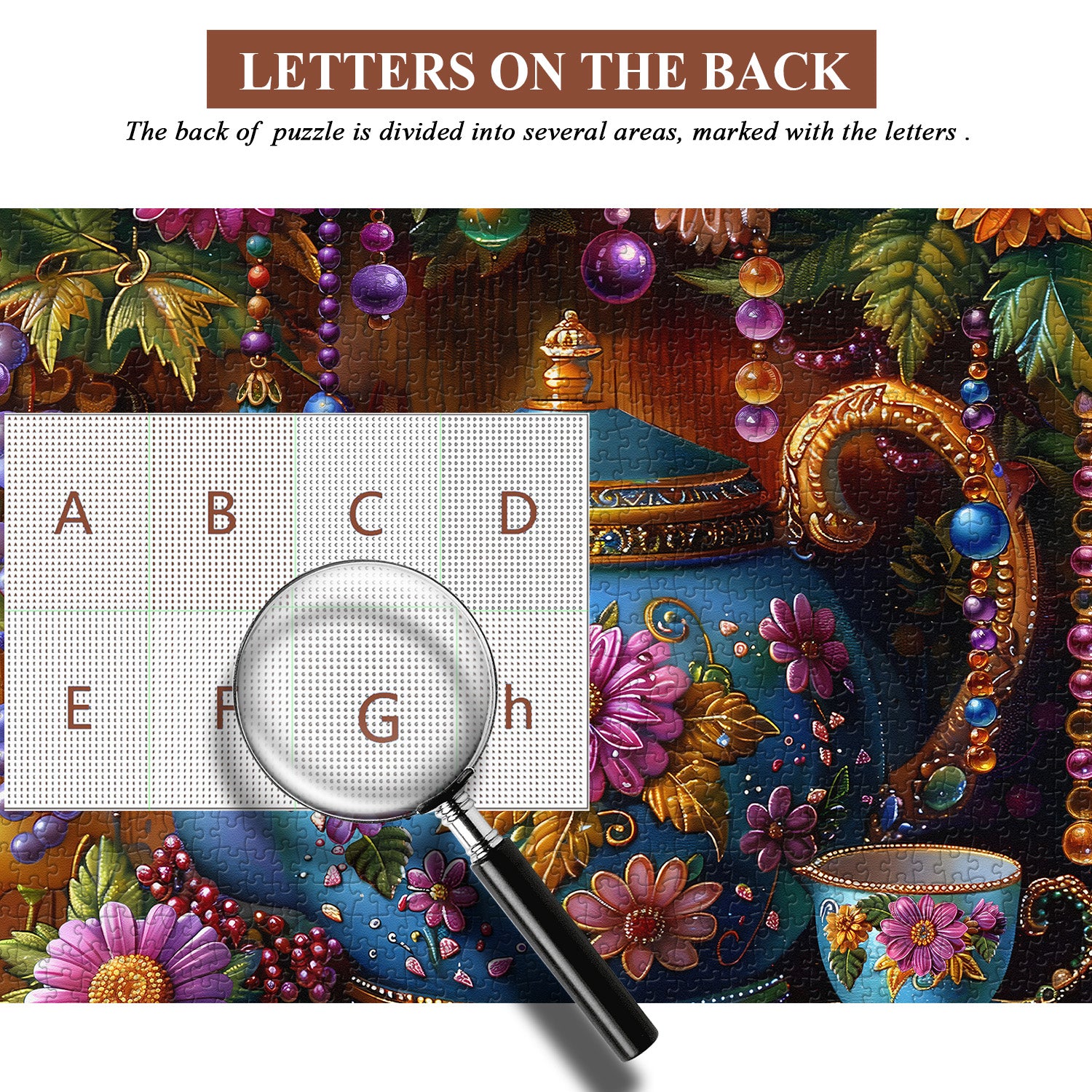 Puzzle puzzle di teiera floreale 1000 pezzi