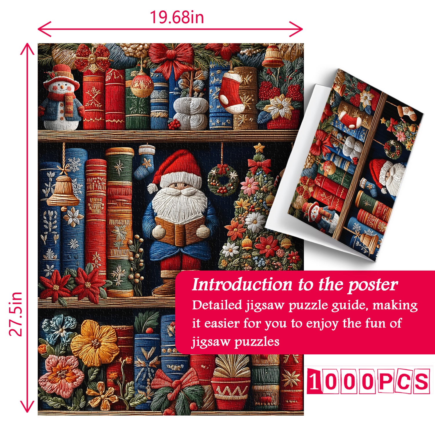 Accogliente puzzle di scaffali di Natale 1000 pezzi