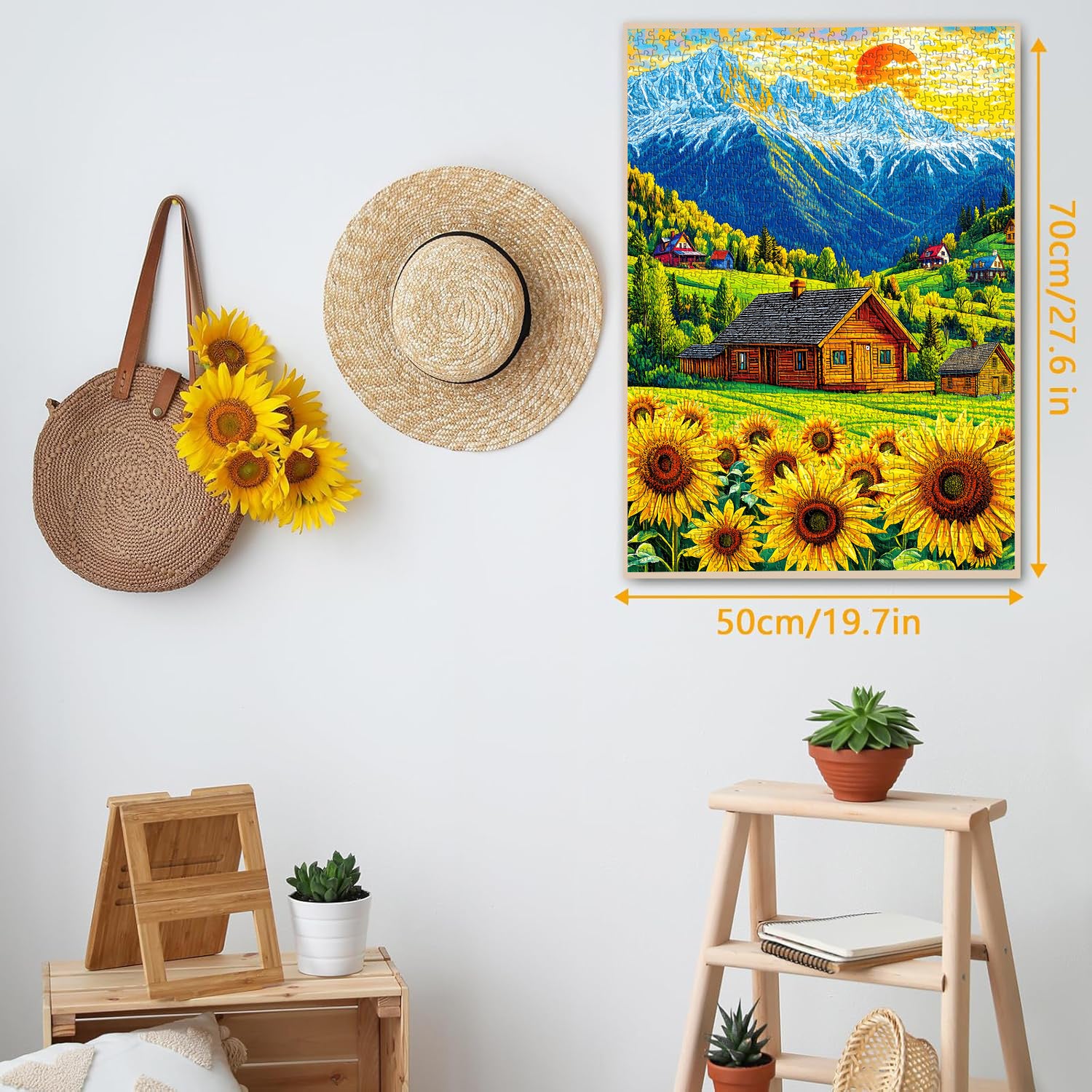 Casa de la cabaña en Sunset Puzzle 1000 piezas