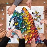 Puzzle gatto farfalla arcobaleno puzzle 1000 pezzi