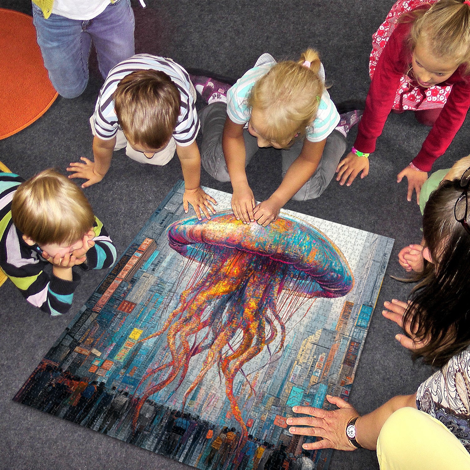 Puzzle puzzle di jellyfish neon 1000 pezzi