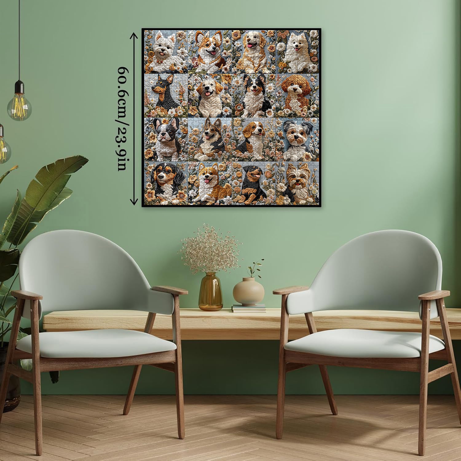 Puzzle giardino sorridente del cane 1000 pezzi