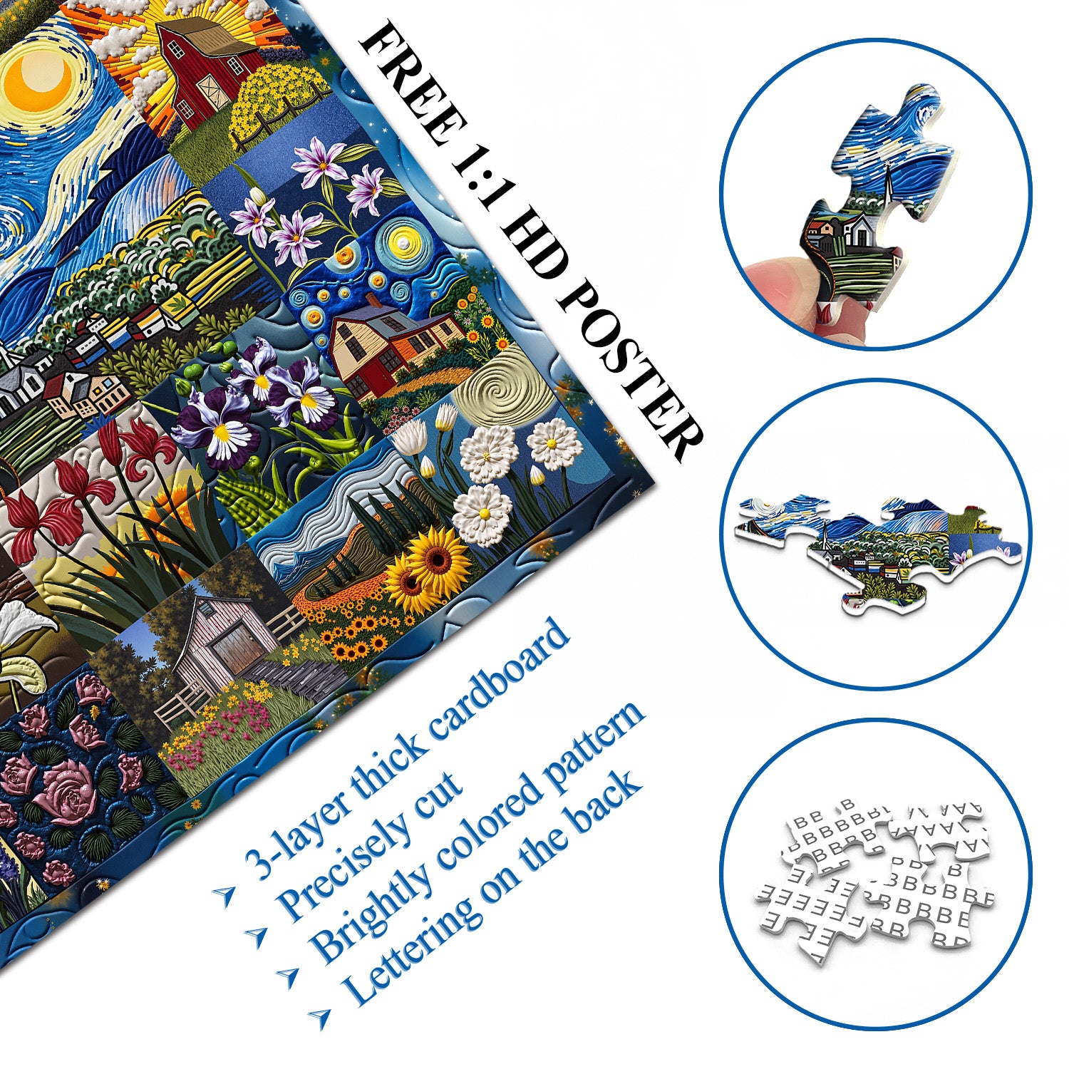Puzzle della Rapsodia di Van Gogh, 1000 pezzi