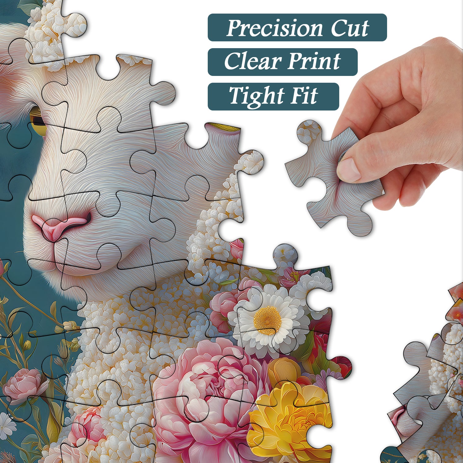 Flower Sheep Jigsaw Puzzle 1000 Pieces