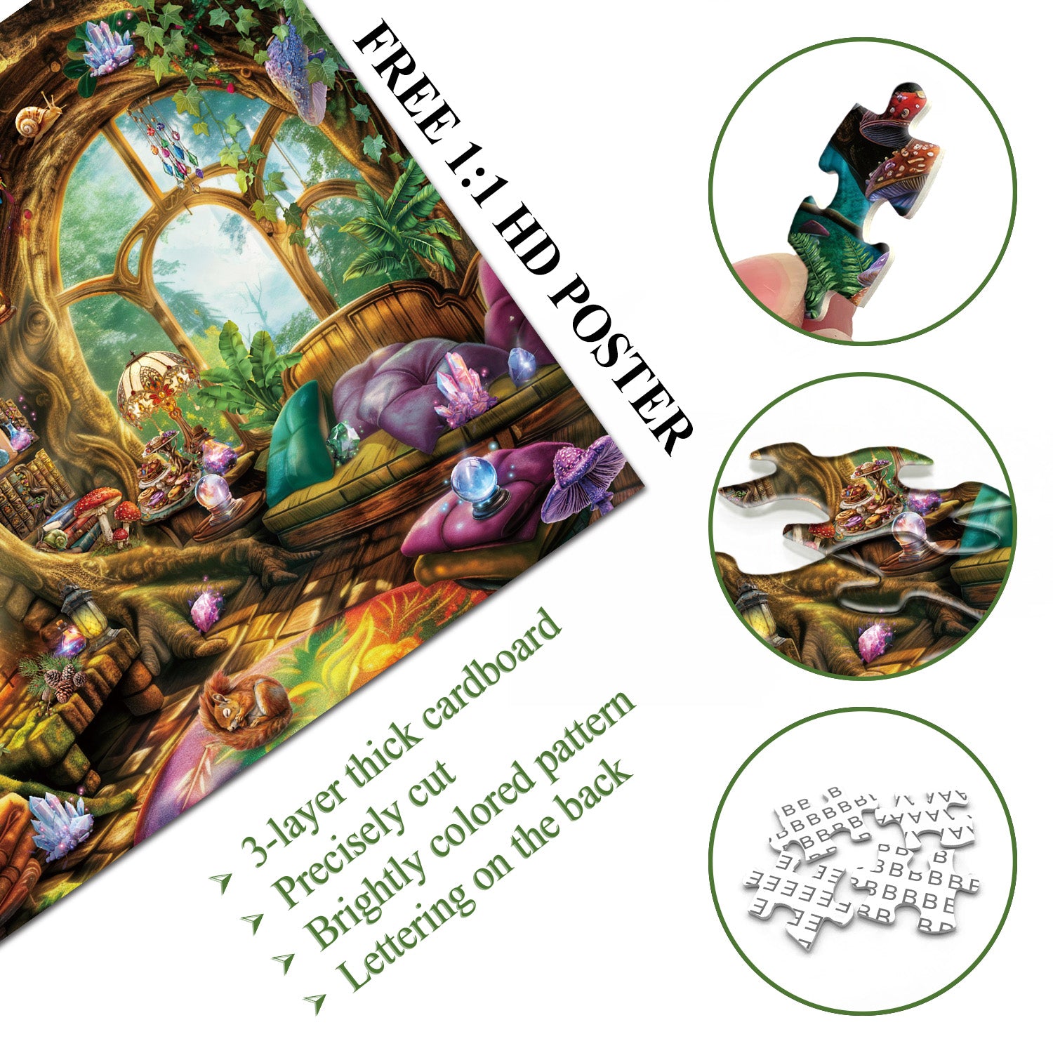 Puzzle puzzle di boschi di funghi 1000 pezzi