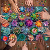 Sukkulent im Plattensäge -Puzzle 1000 Stücke