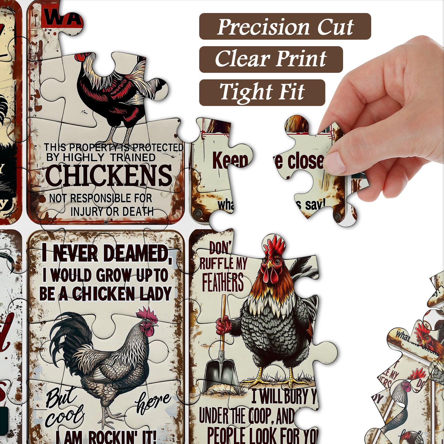 Relogy Fighting Chicken Jigsaw Puzzle 1000 piezas