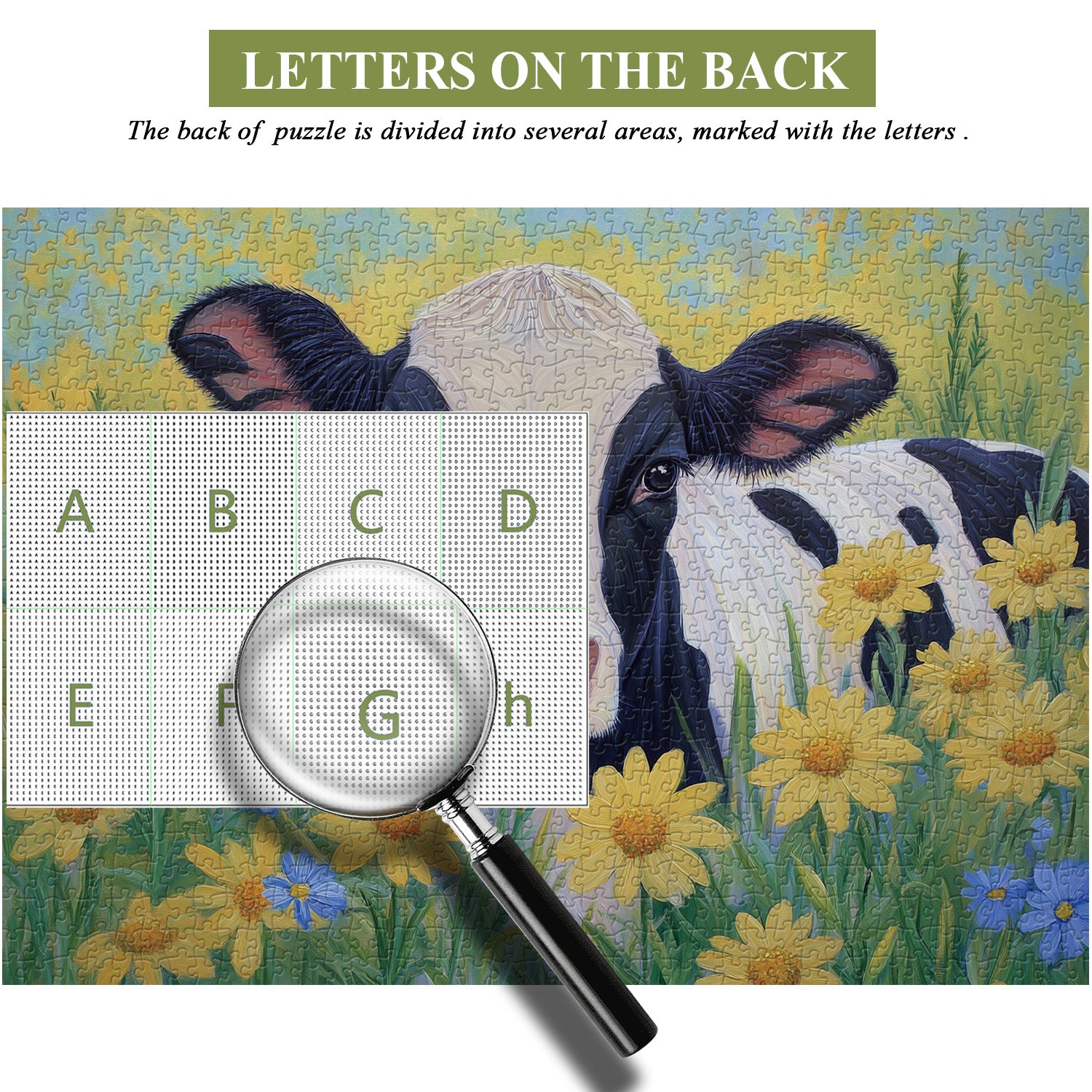 Cow Among Flowers Jigsaw Puzzle 1000 Pieces
