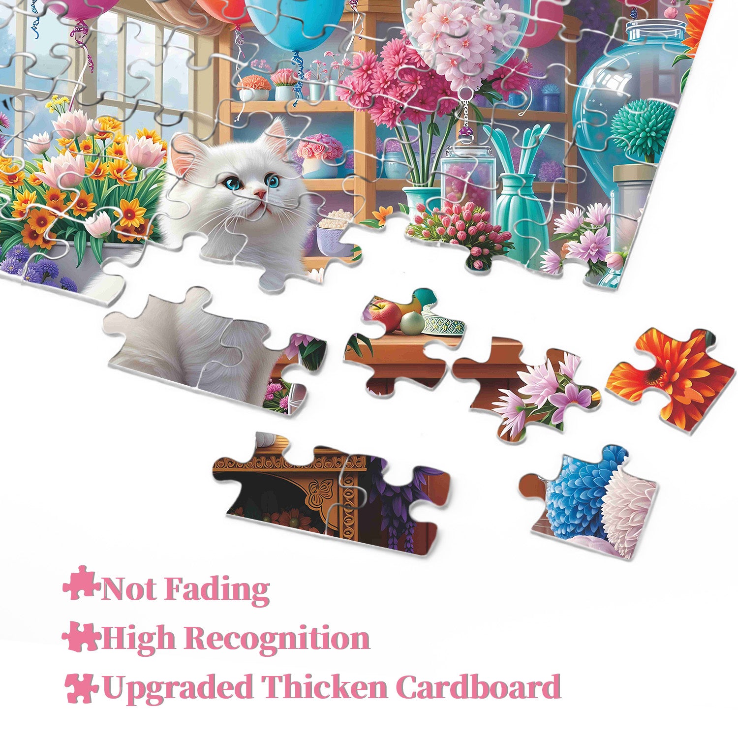 Cat tra fiori puzzle puzzle 1000 pezzi