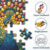 Gemstone Peacock Jigsaw Puzzle 1000 Pieces