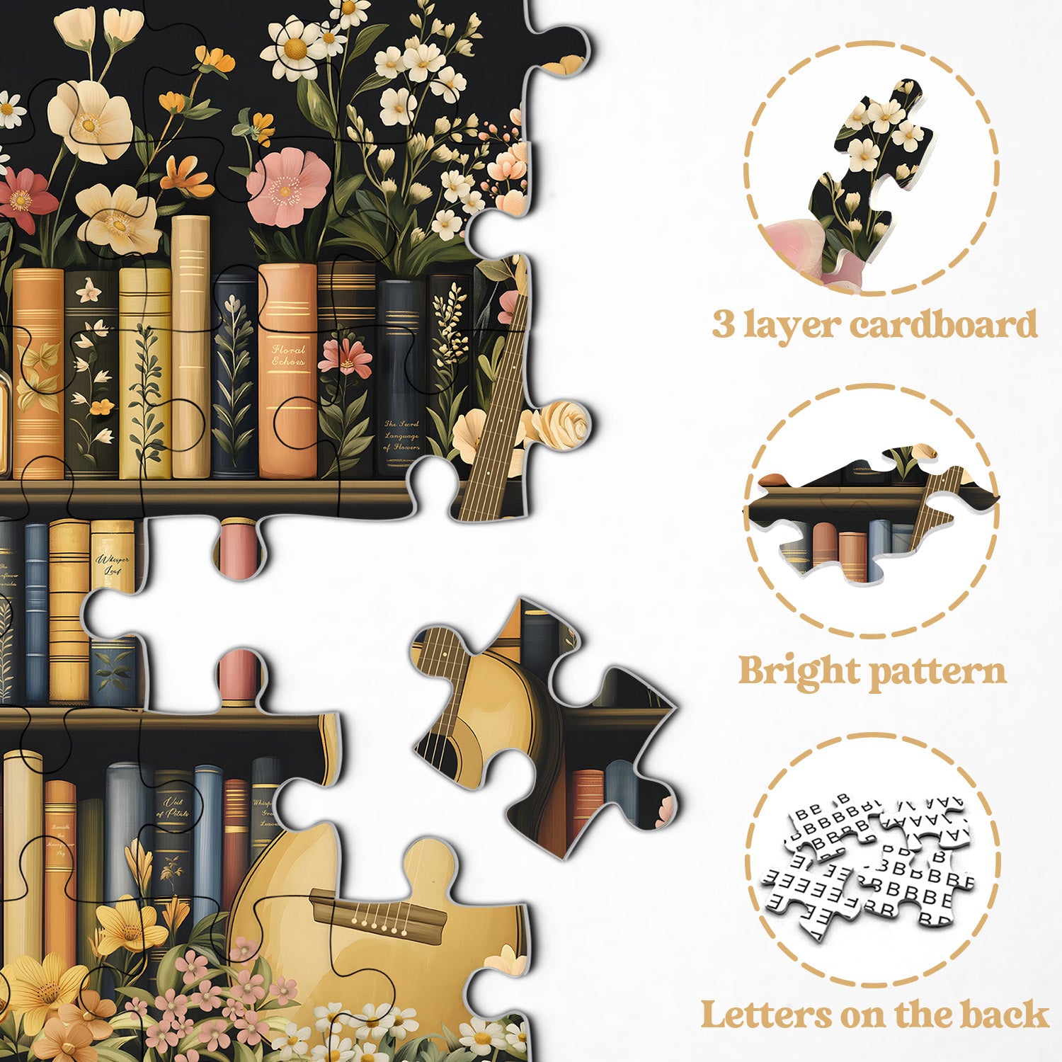 Pezzi di libri da scacchiera da scaffale per libreria selvatica 1000 pezzi