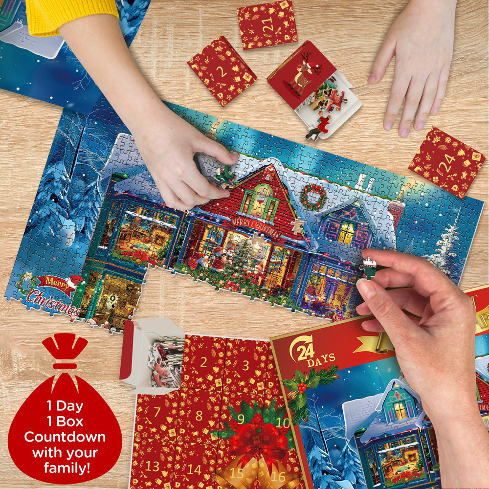Calendario avventato invernale invernale invernale puzzle 1000 pezzi