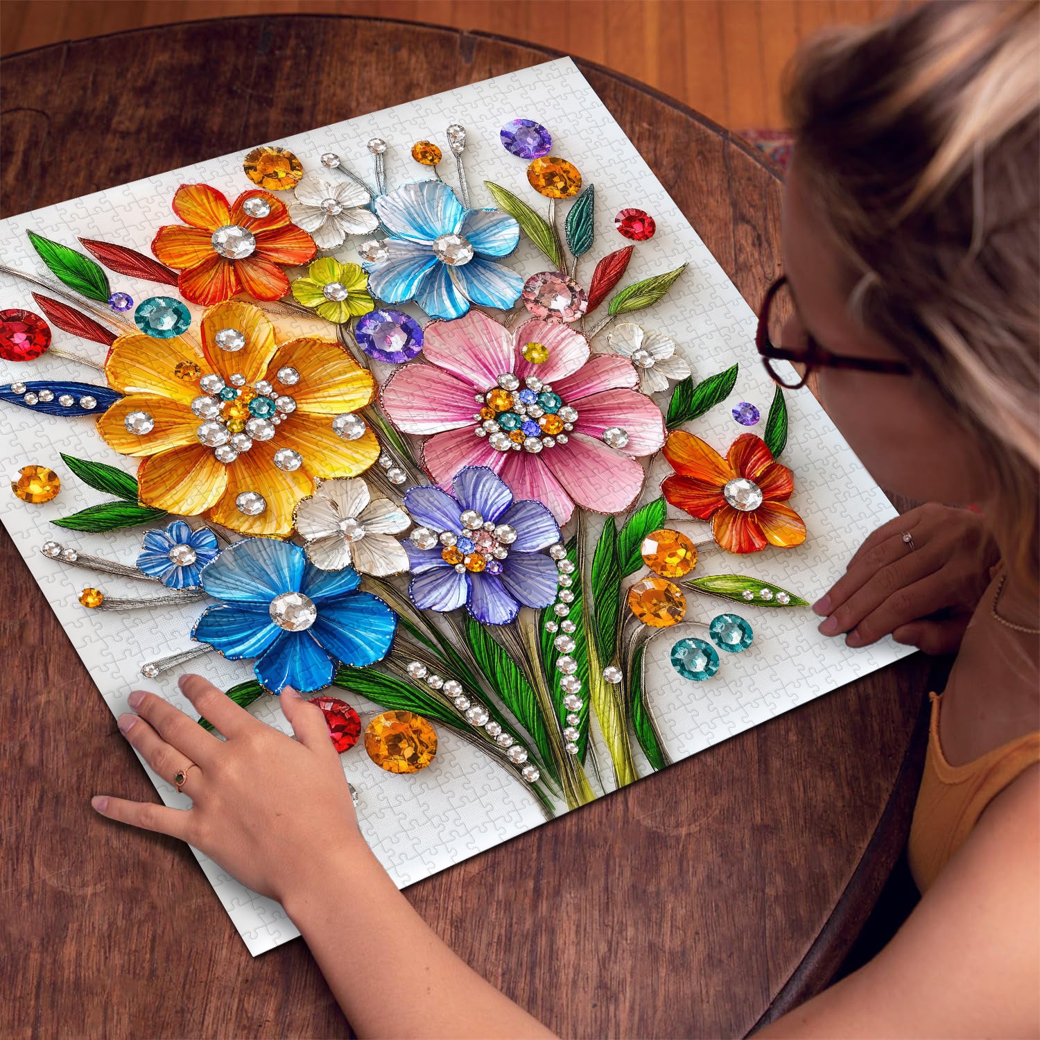 Kristall Wildblumen Puzzle 1000 Stücke