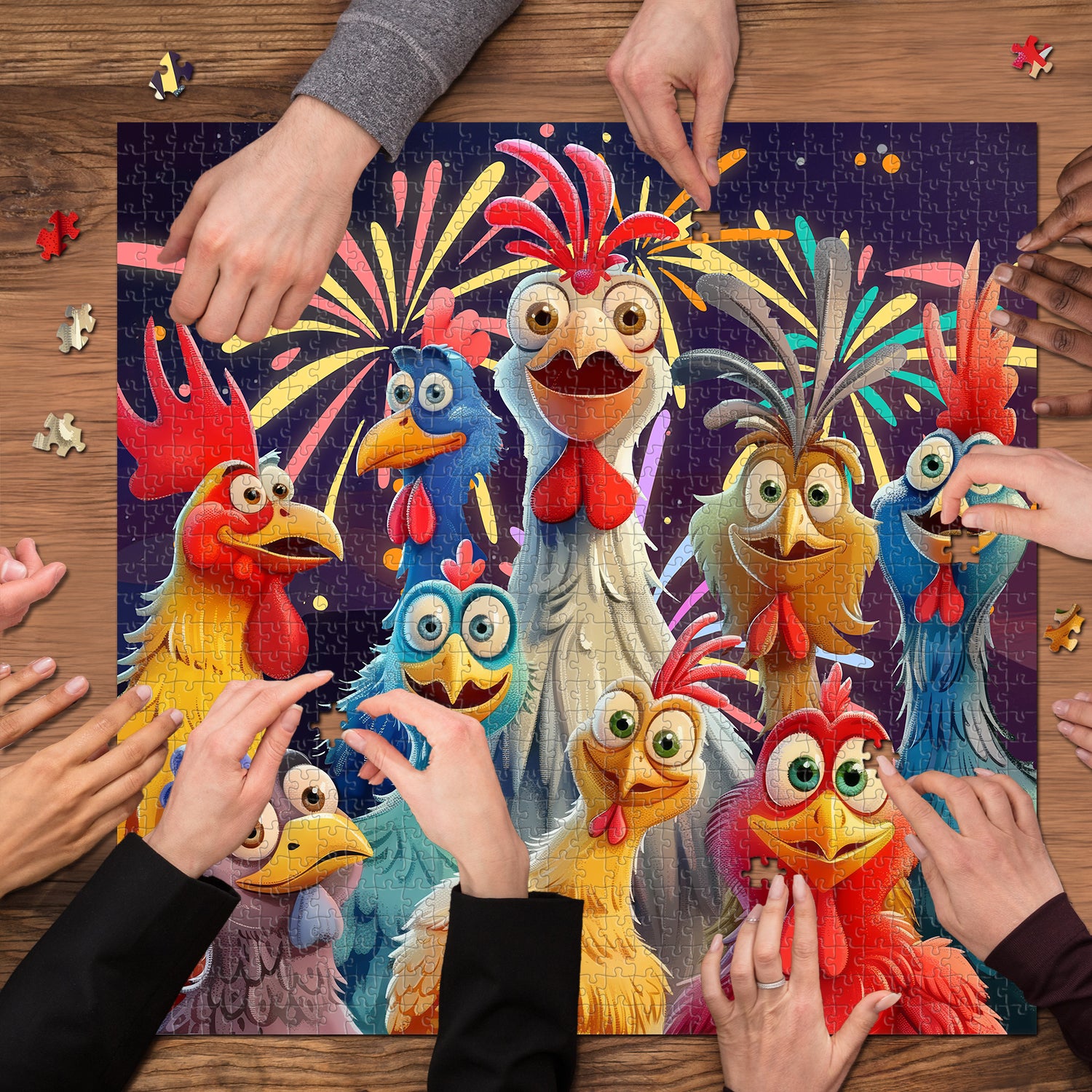 Happy Chicken Jigsaw Puzzle 1000 piezas