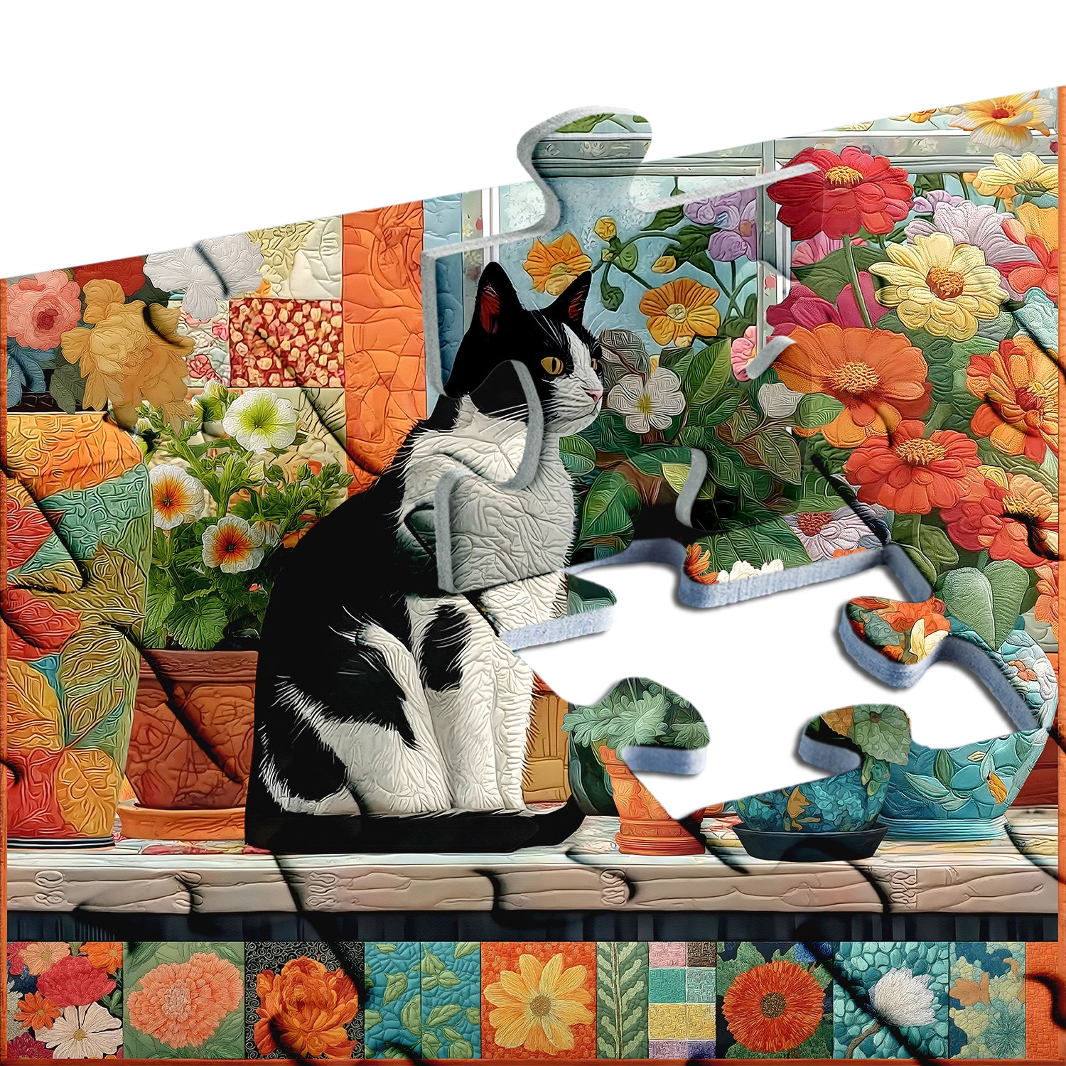 Pun puzzle per gatti trapuntato 1000 pezzi