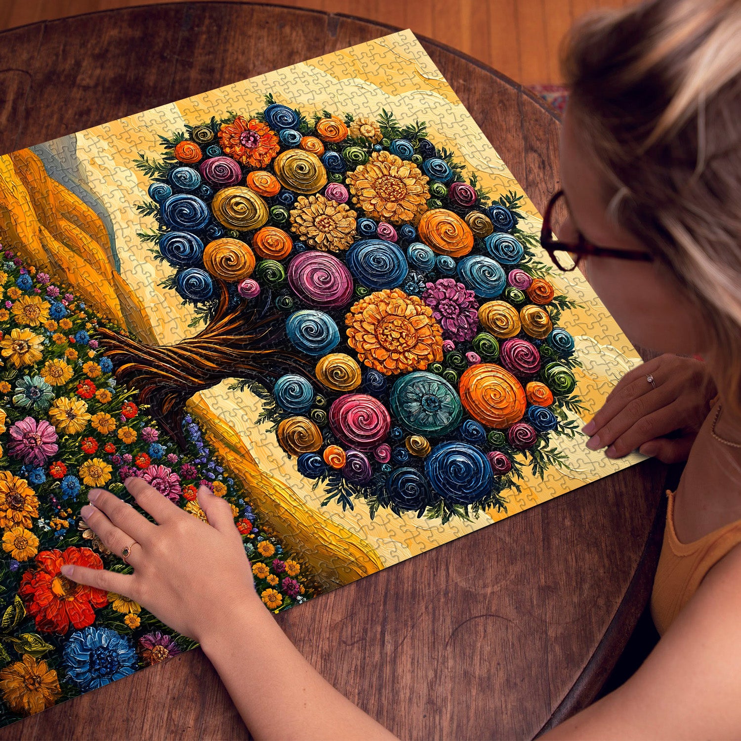 Blühender Baum des Lebens -Puzzles 1000 Stücke
