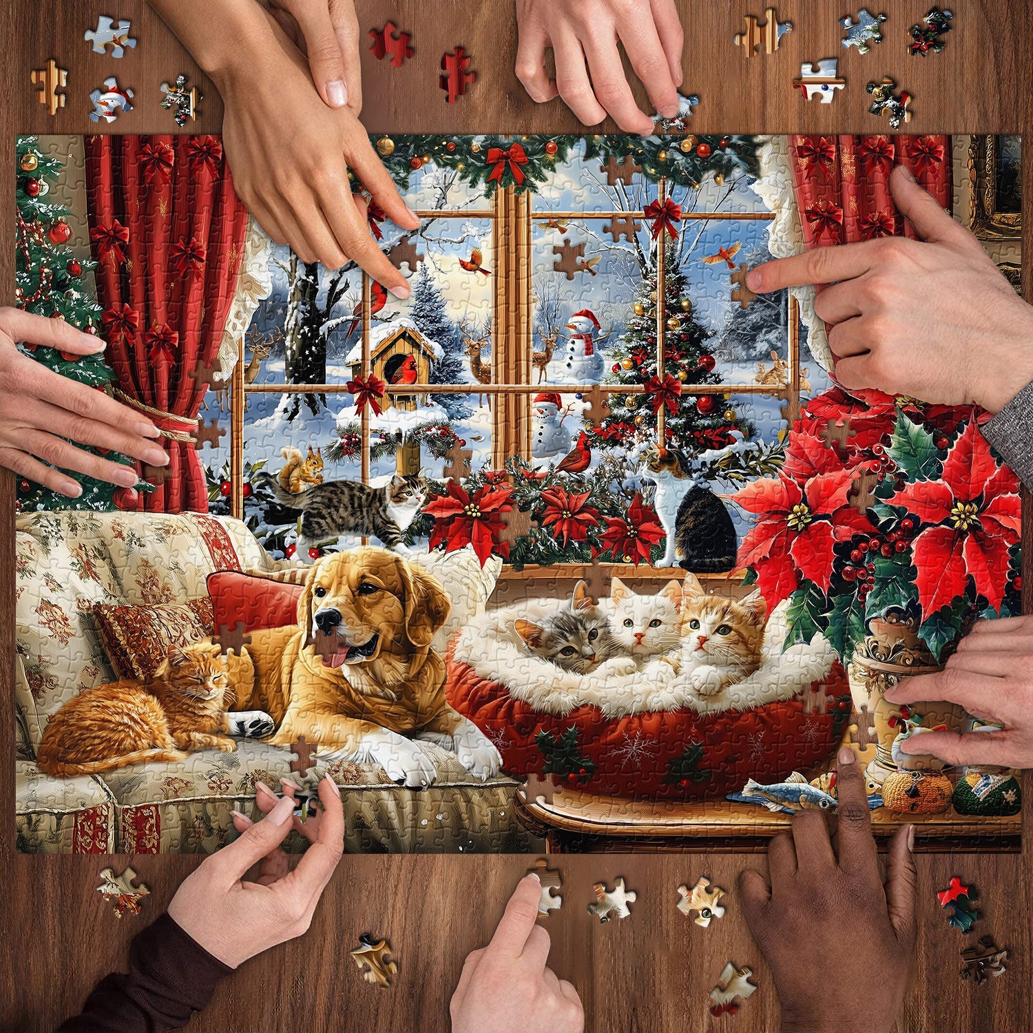 Natalizio soggiorno puzzle puzzle 1000 pezzi