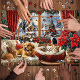 Natalizio soggiorno puzzle puzzle 1000 pezzi