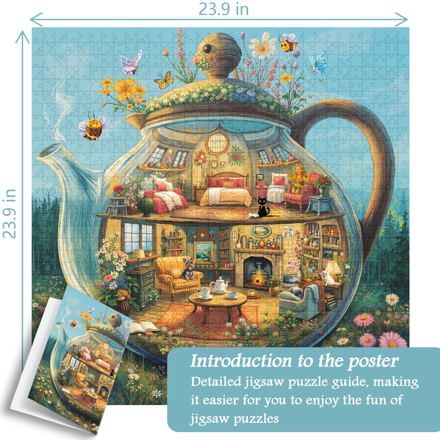 Vetro teiera casa puzzle puzzle 1000 pezzi
