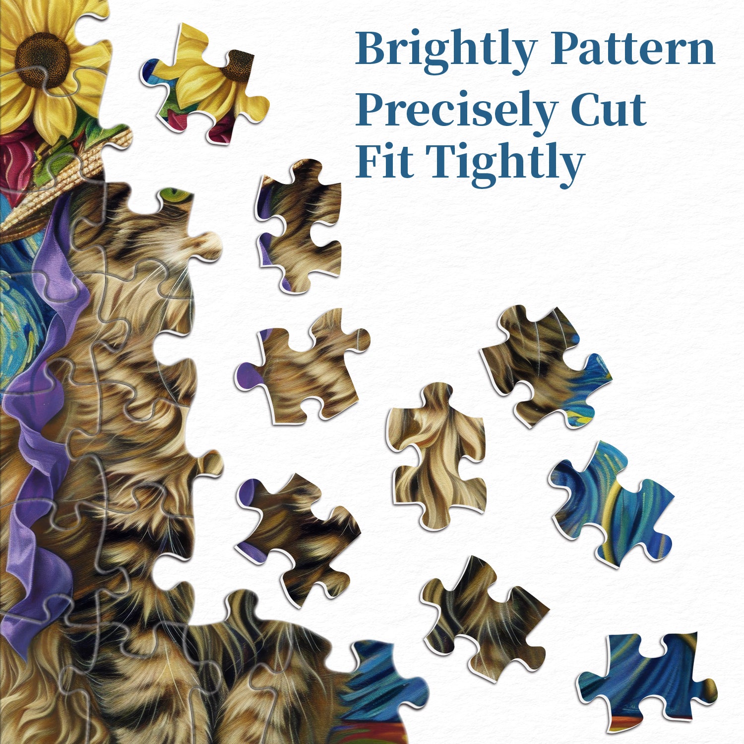 Van Gogh Cat puzzle puzzle 1000 pezzi