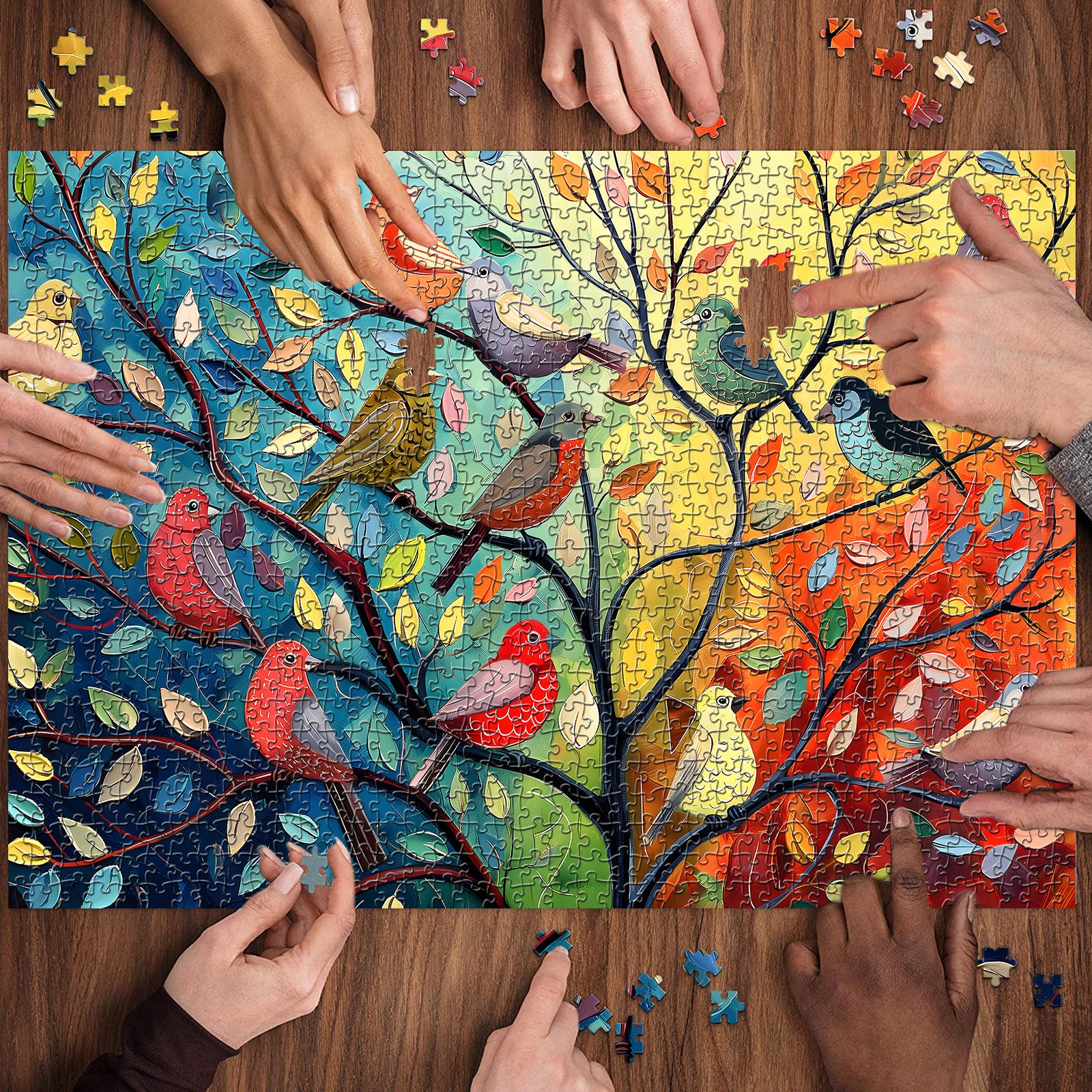Blooming Flock Jigsaw Puzzle 1000 piezas
