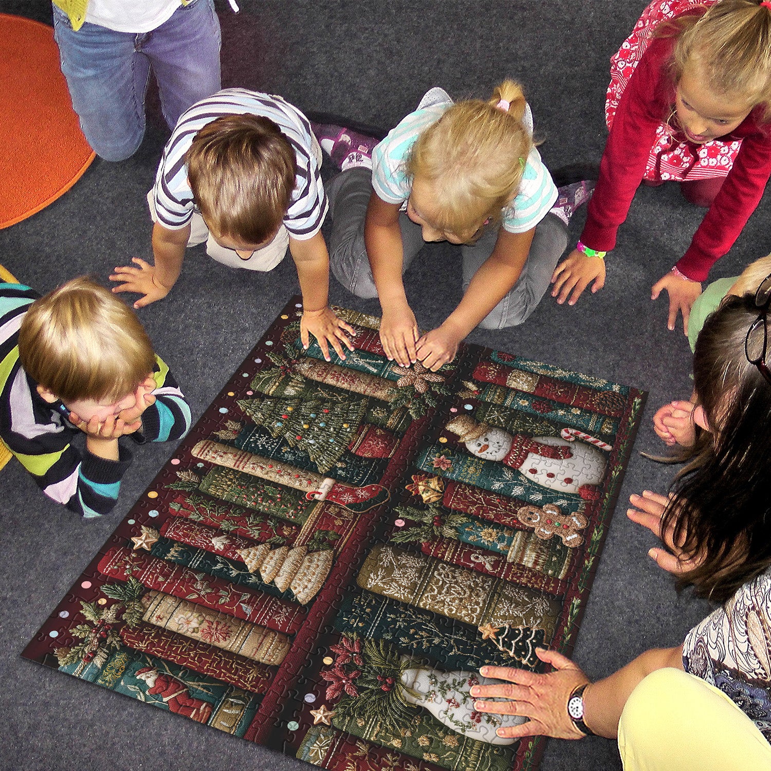 Weihnachts -Stickerei Regal Puzzle 500 Stücke
