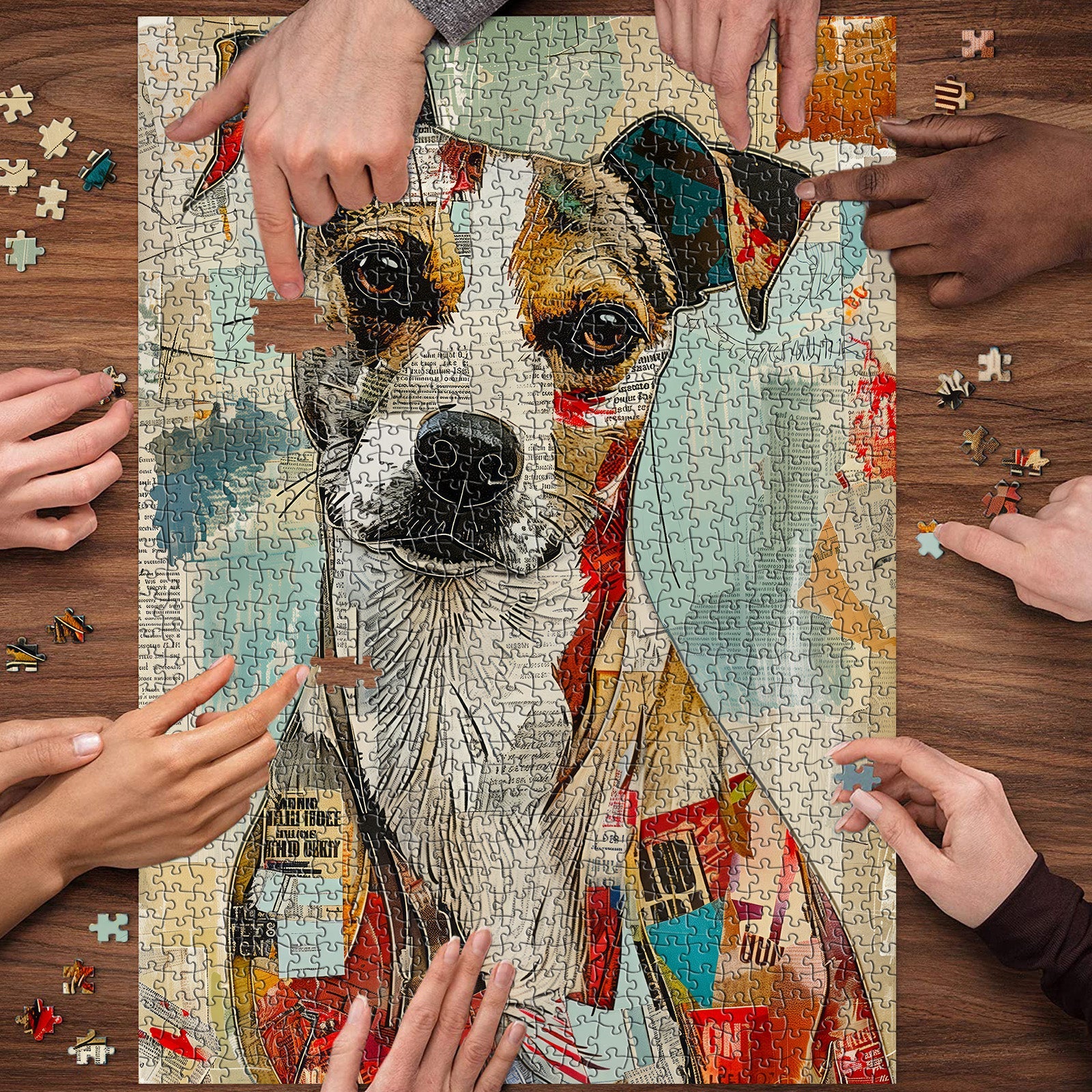 Pieni 1000 pezzi del puzzle per cani da capo 1000 pezzi