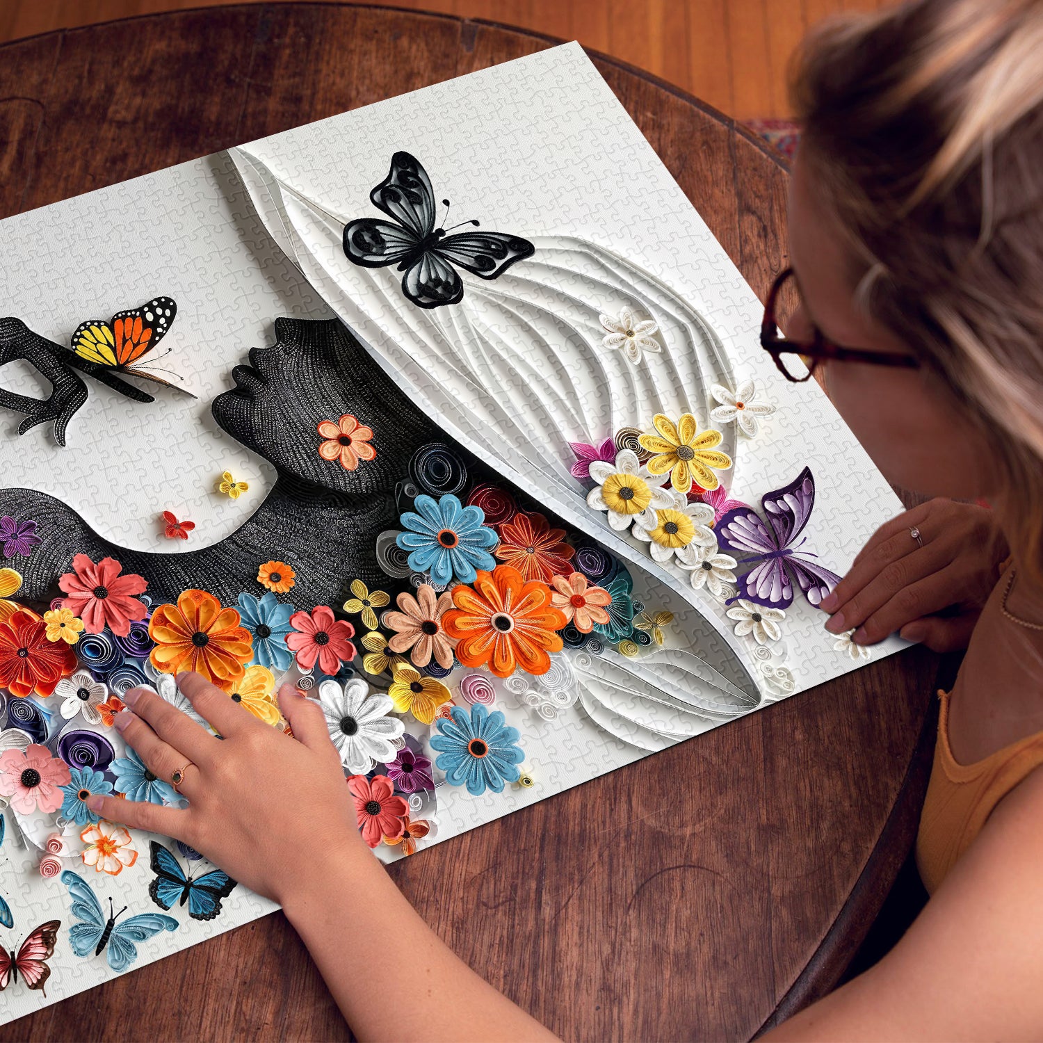 Cappello floreale di Grace Jigsaw Puzzle 1000 pezzi