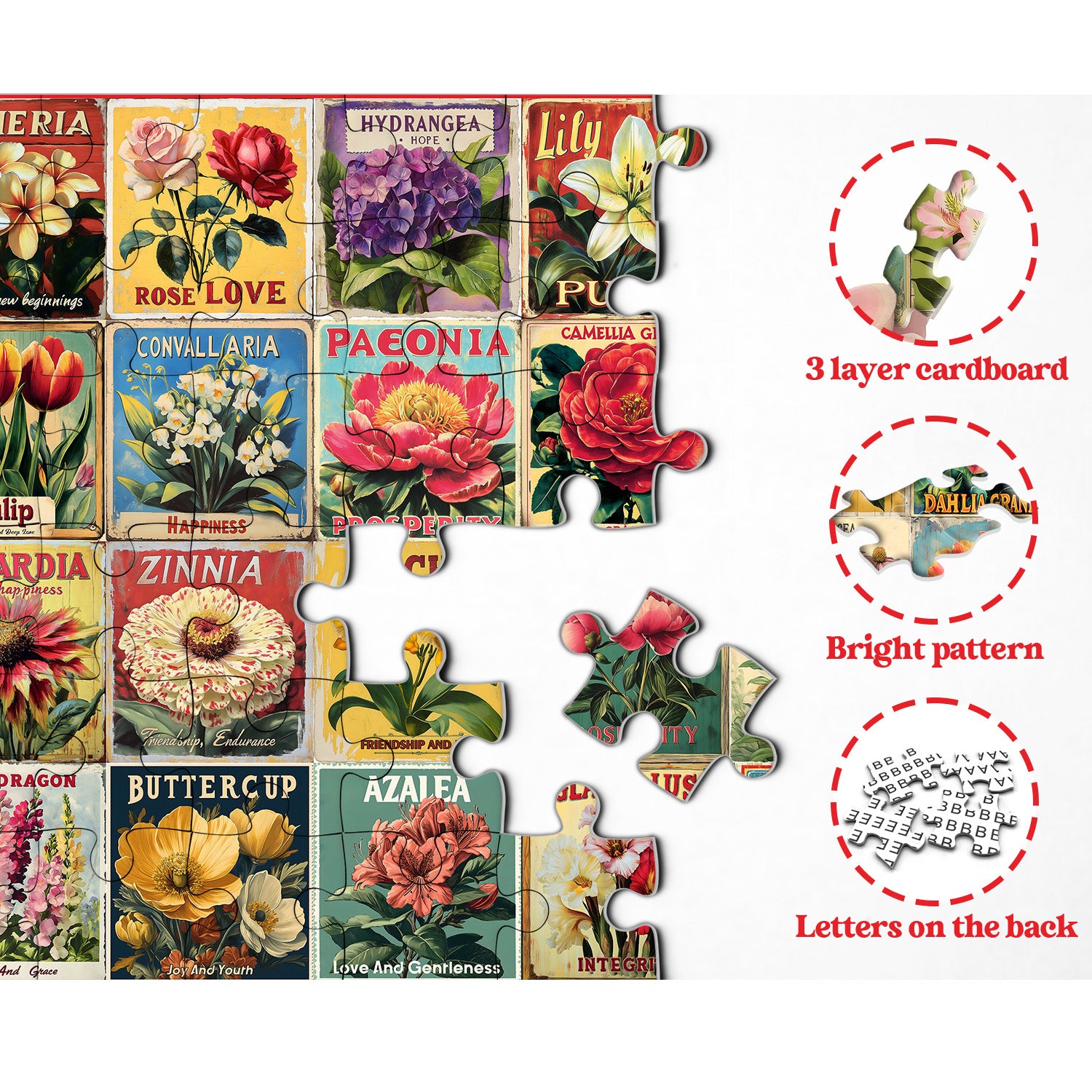 Puzzle floreale puzzle 1000 pezzi