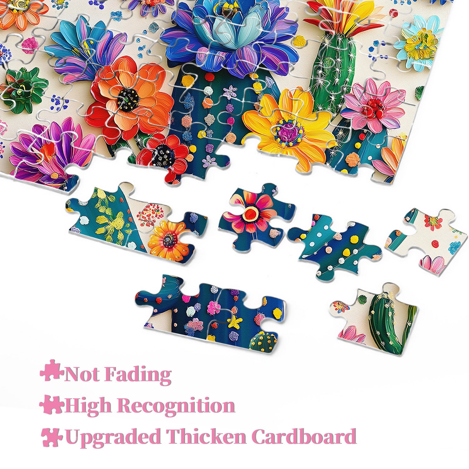 Farbkaktus -Puzzle 1000 Stücke