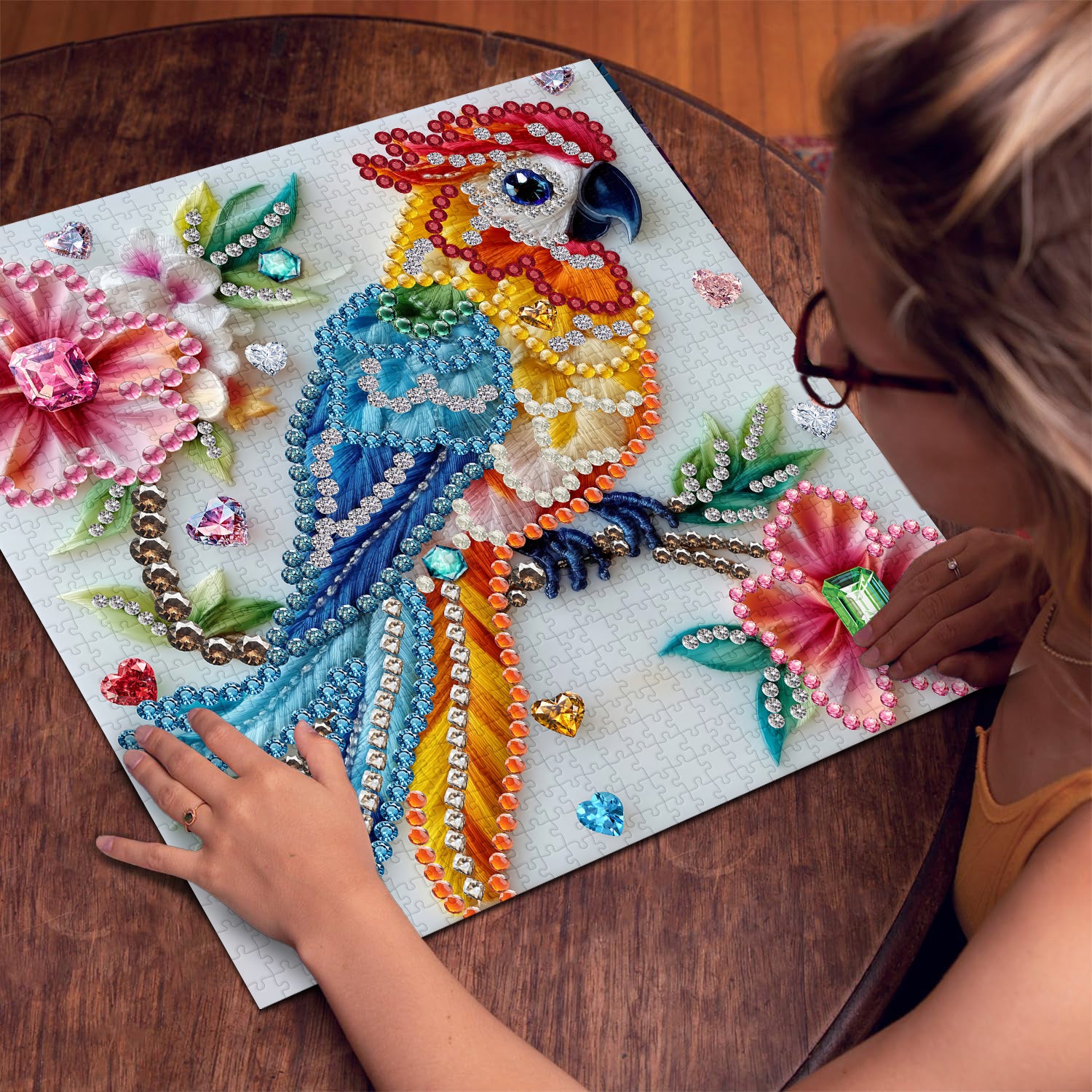 Punta puzzle di piume luccicanti 1000 pezzi