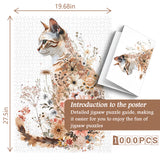 Flower Cat Jigsaw Puzzle 1000 pezzi