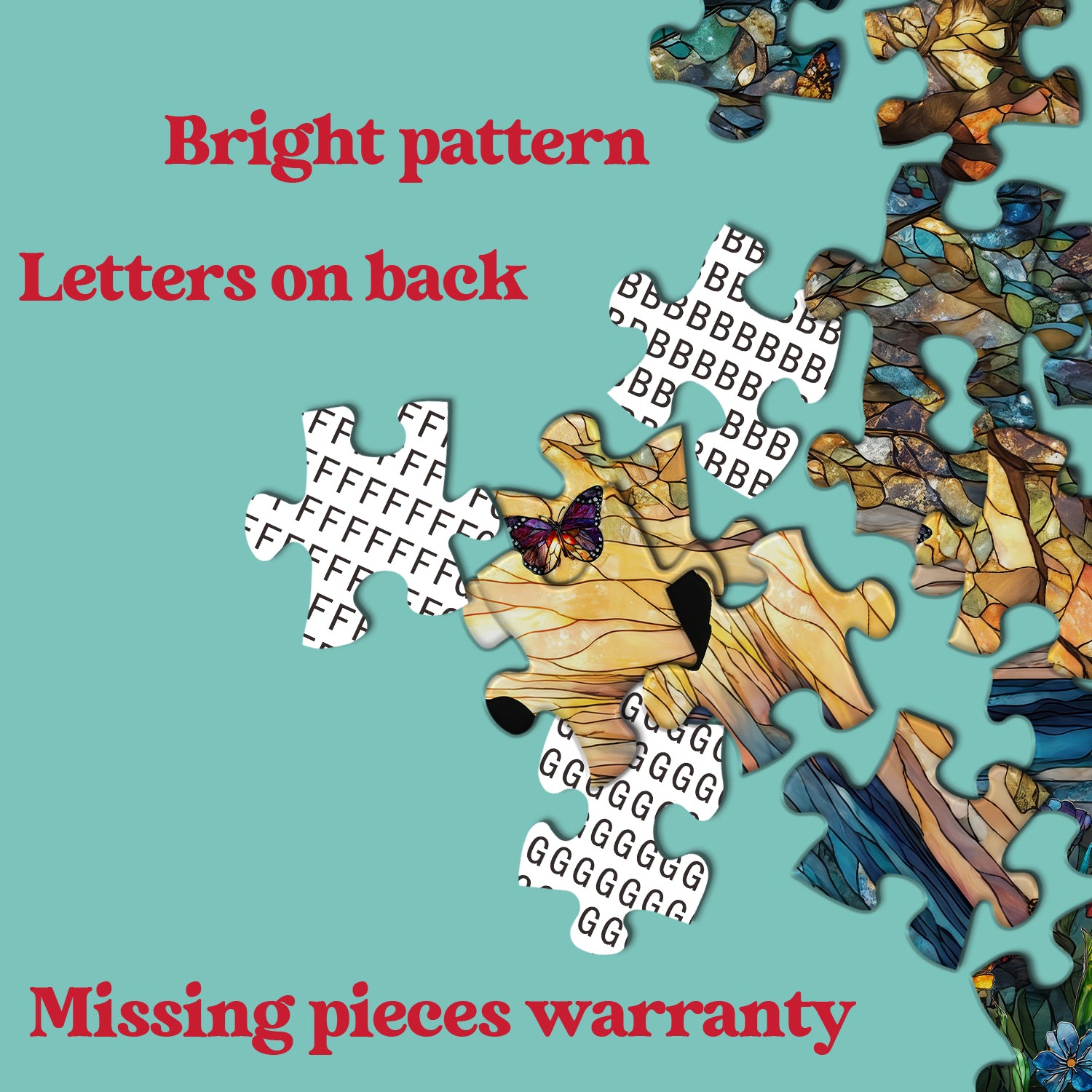 Dog and Butterfies puzzle puzzle 1000 pezzi