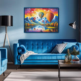 Puzzle de puzzle coloré de la montgolfière 1000 pièces