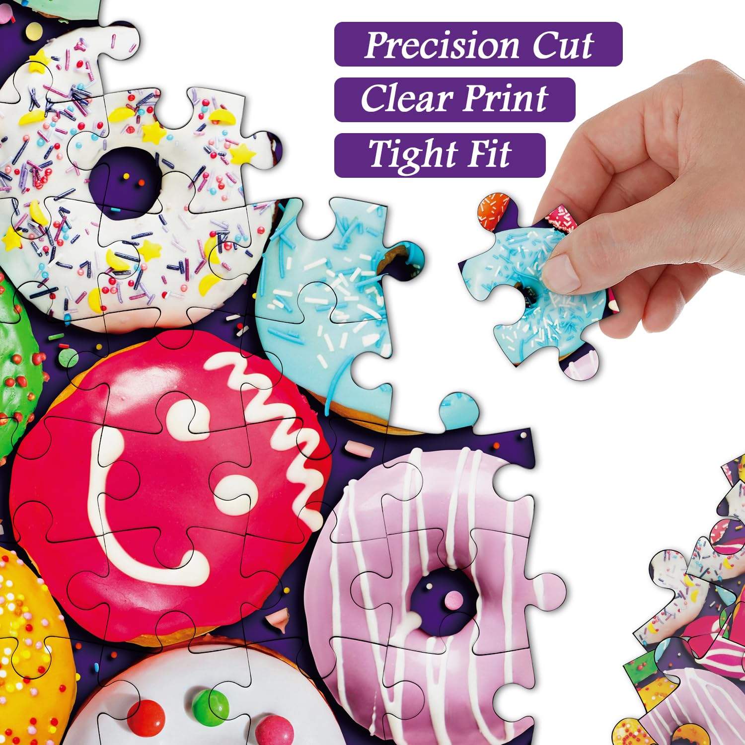 Pieci di puzzle ciambelle colorate 1000 pezzi