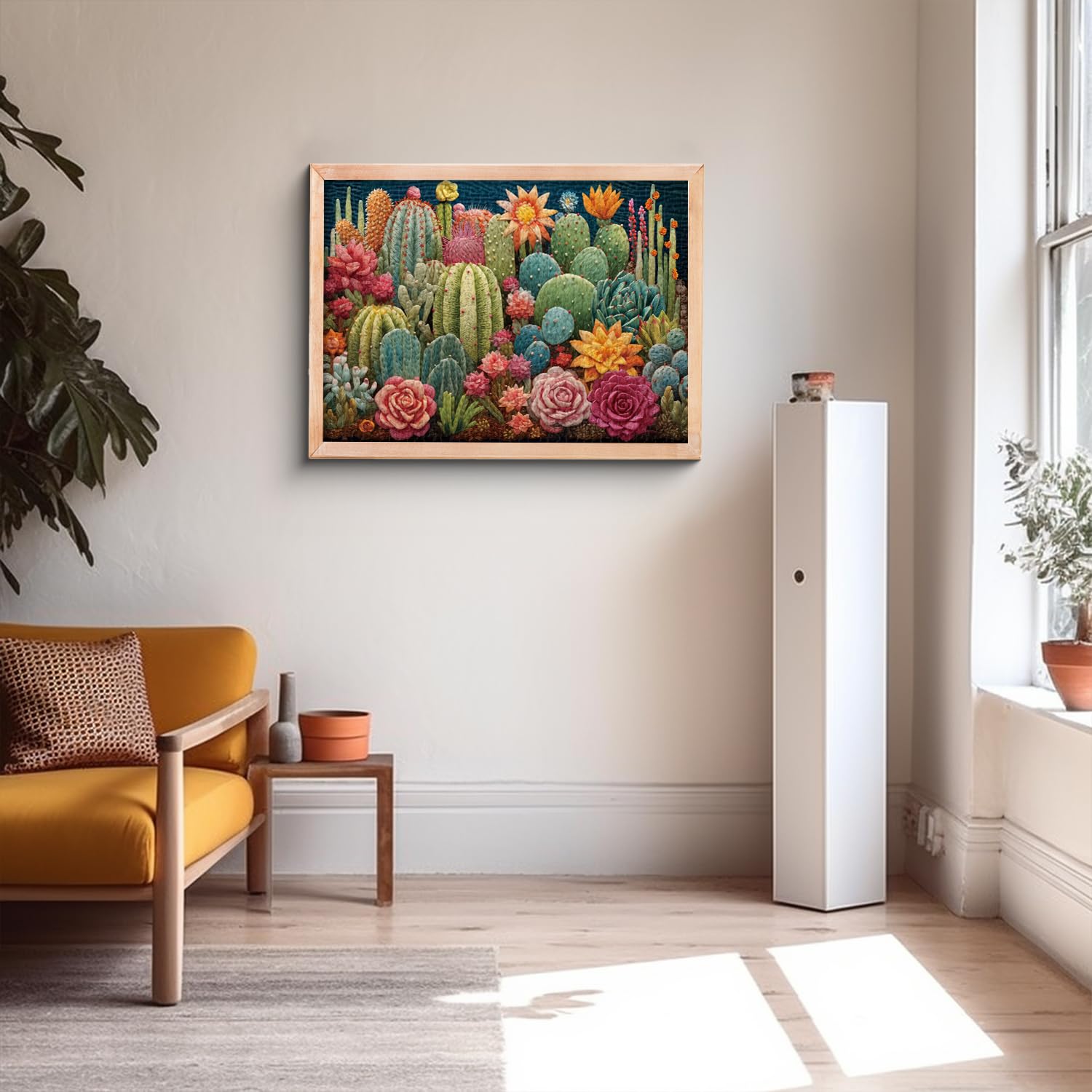 Succulents Embroidery Jigsaw Puzzle 1000 Pieces
