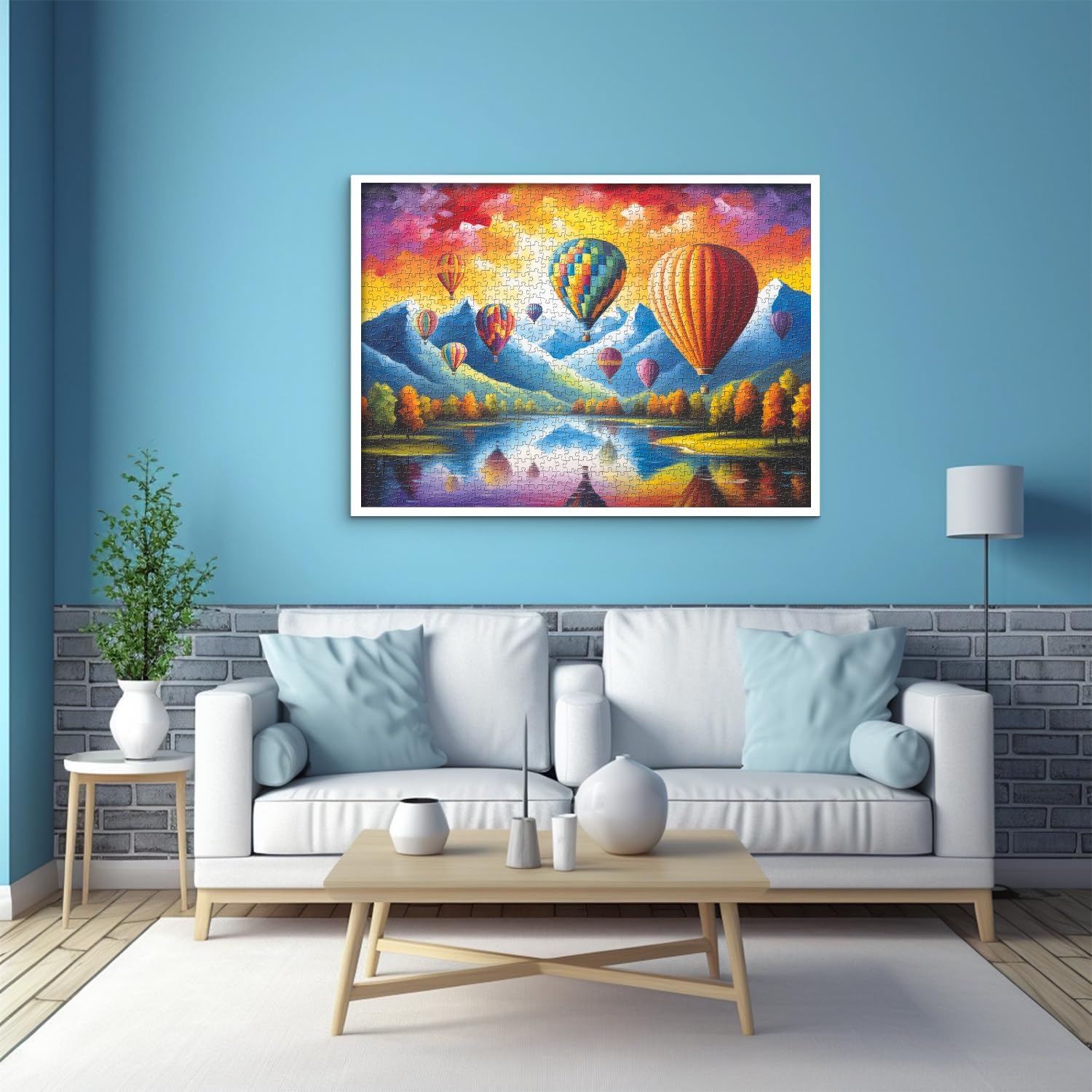 Puzzle de puzzle coloré de la montgolfière 1000 pièces