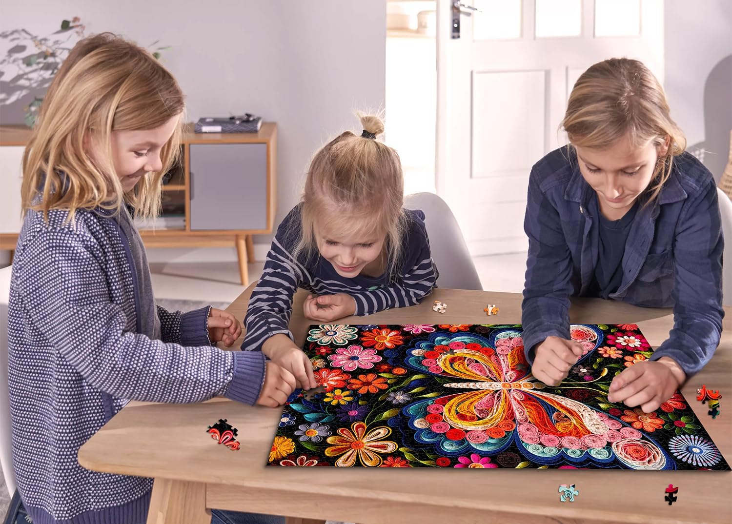 Puzzle à papillons floraux 1000 pièces