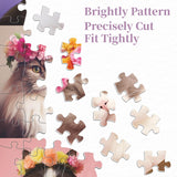 Pun puzzle 1000 pezzi di puzzle gatto della corona di fiori 1000 pezzi
