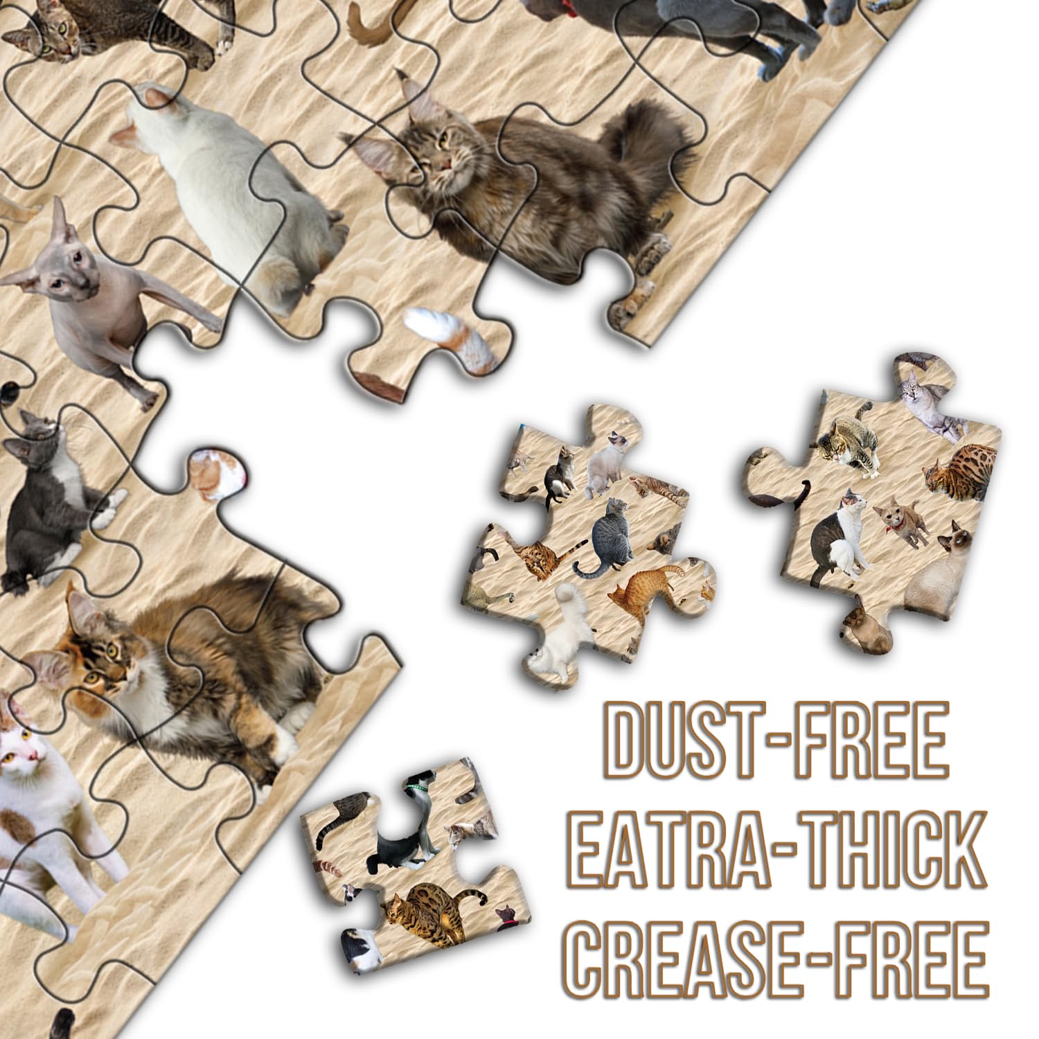 Beach Pooping Cats puzzle puzzle 1000 pezzi